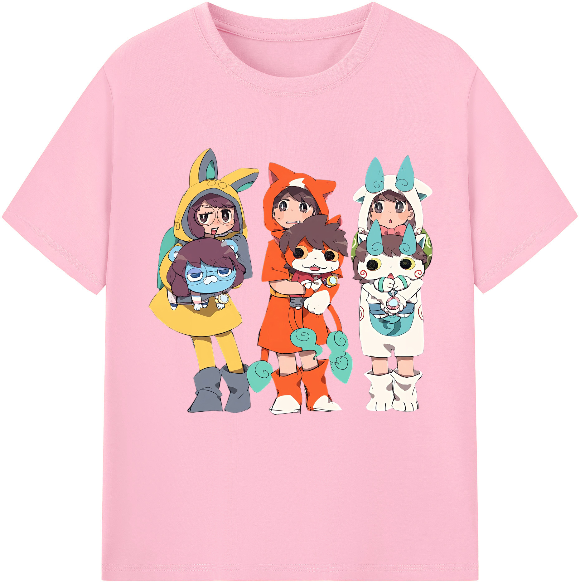 （画像用） 妖怪ウォッチ Yo-kai Watch 綿100％半袖Tシャツ（フロントプリント）