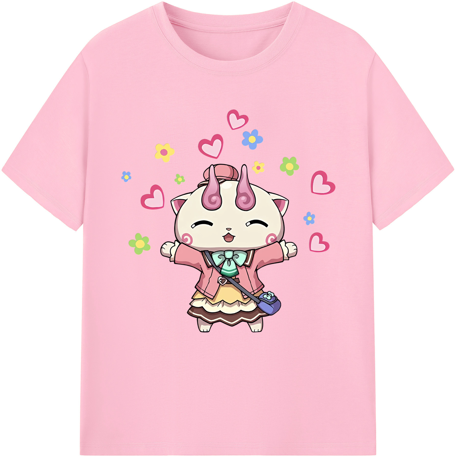 （画像用） 妖怪ウォッチ Yo-kai Watch 綿100％半袖Tシャツ（フロントプリント）