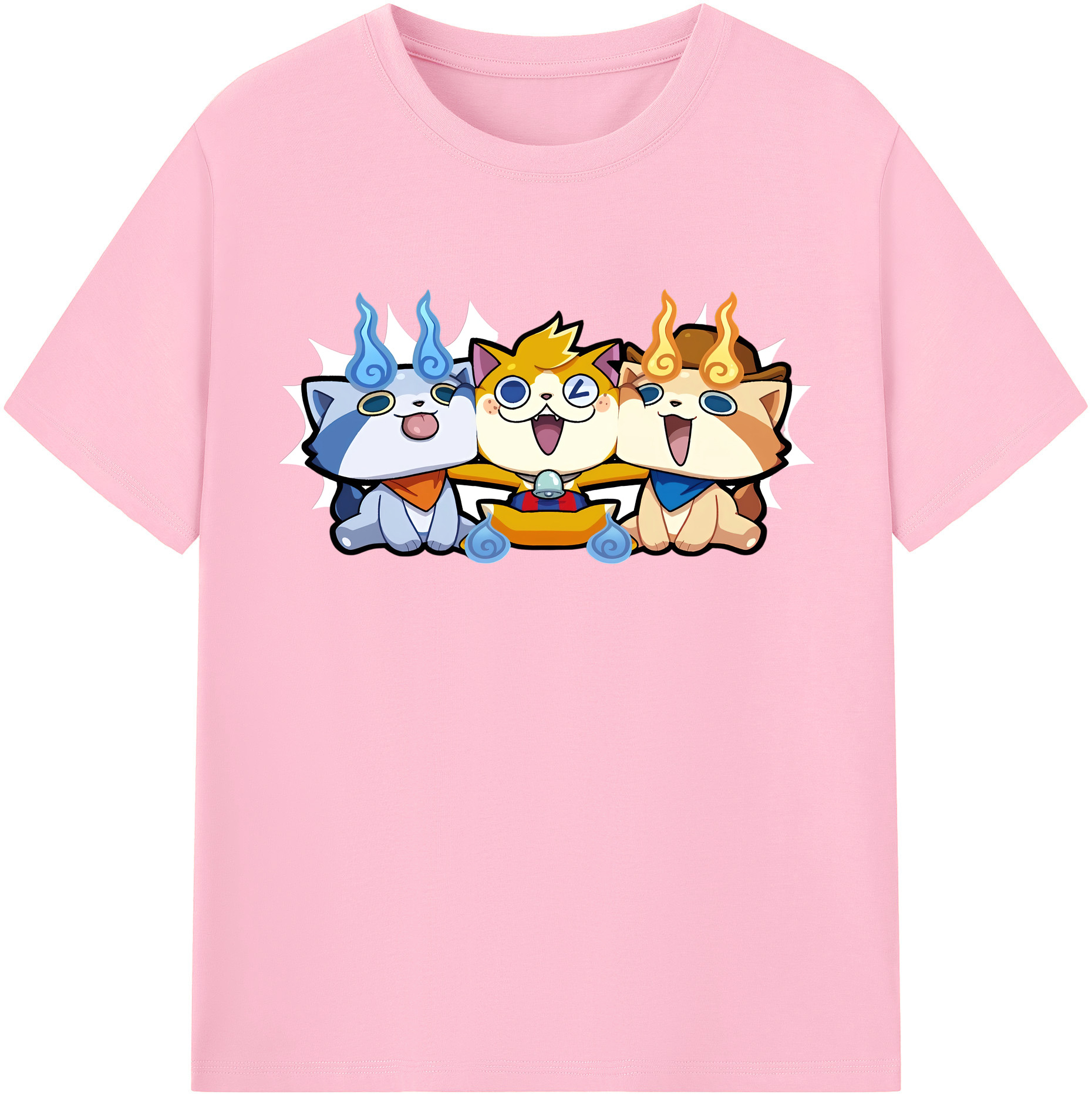（画像用） 妖怪ウォッチ Yo-kai Watch 綿100％半袖Tシャツ（フロントプリント）