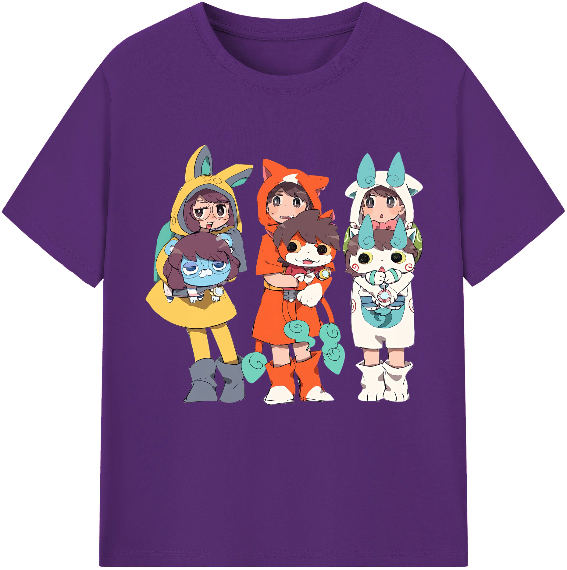 （画像用） 妖怪ウォッチ Yo-kai Watch 綿100％半袖Tシャツ（フロントプリント）
