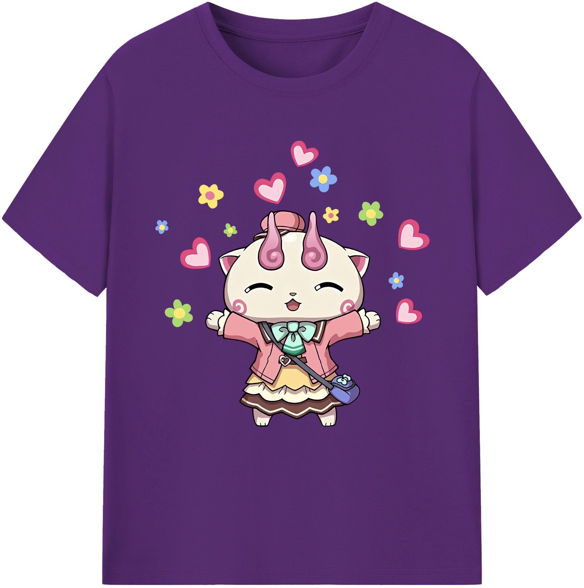 （画像用） 妖怪ウォッチ Yo-kai Watch 綿100％半袖Tシャツ（フロントプリント）