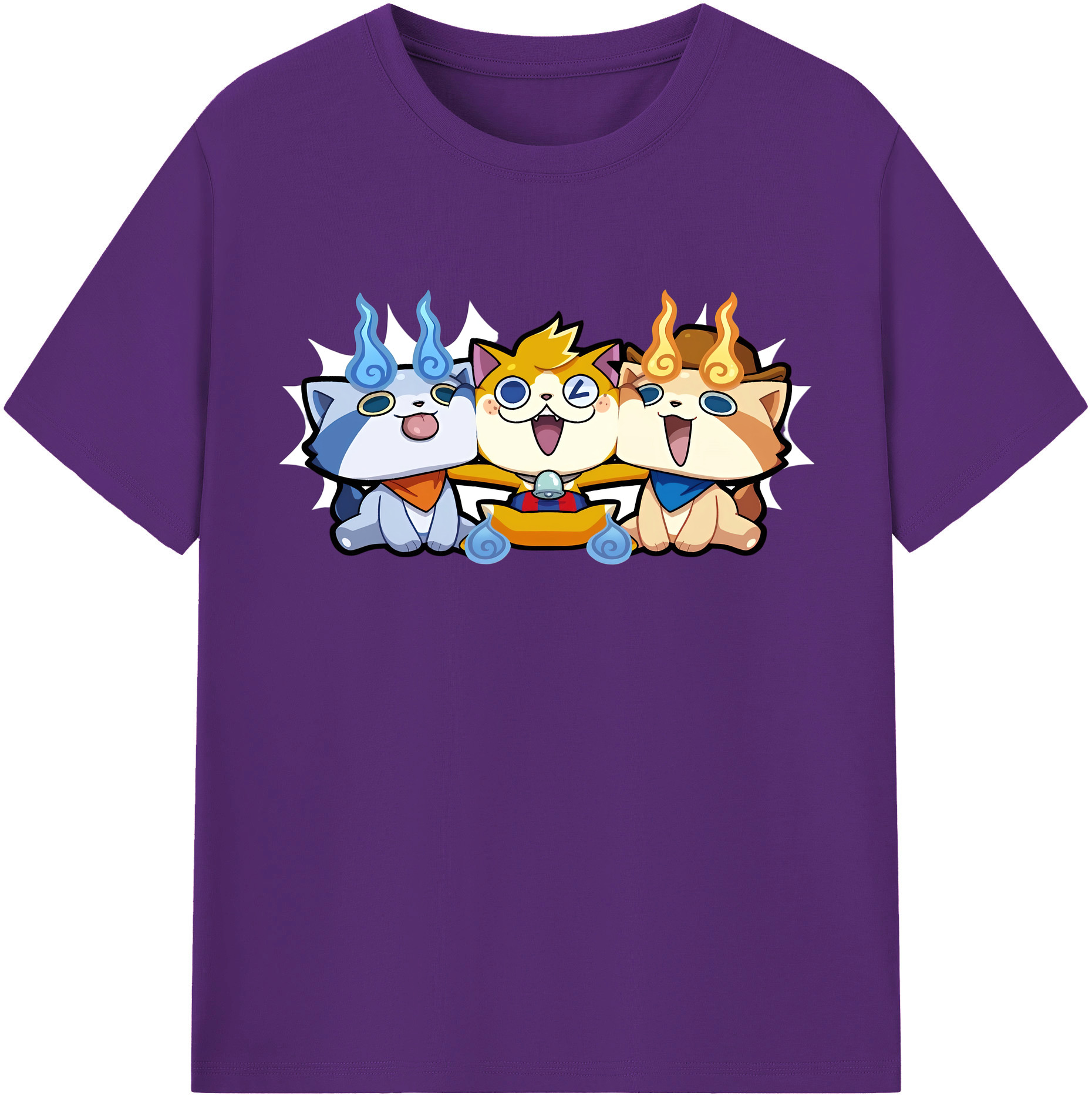（画像用） 妖怪ウォッチ Yo-kai Watch 綿100％半袖Tシャツ（フロントプリント）