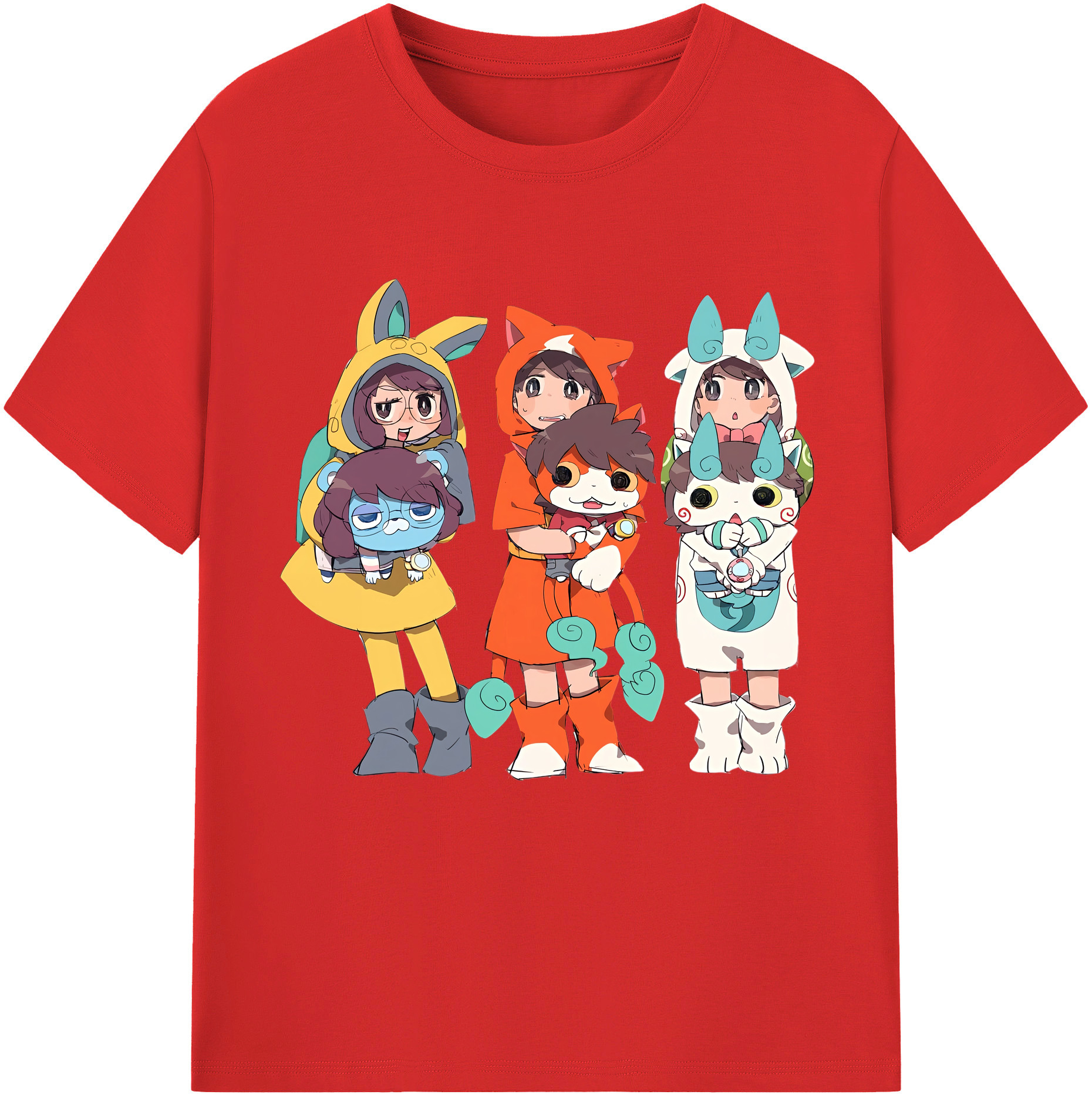 （画像用） 妖怪ウォッチ Yo-kai Watch 綿100％半袖Tシャツ（フロントプリント）