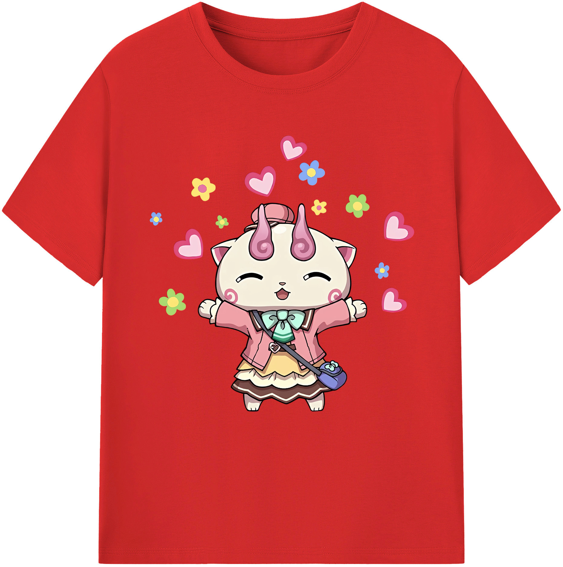 （画像用） 妖怪ウォッチ Yo-kai Watch 綿100％半袖Tシャツ（フロントプリント）