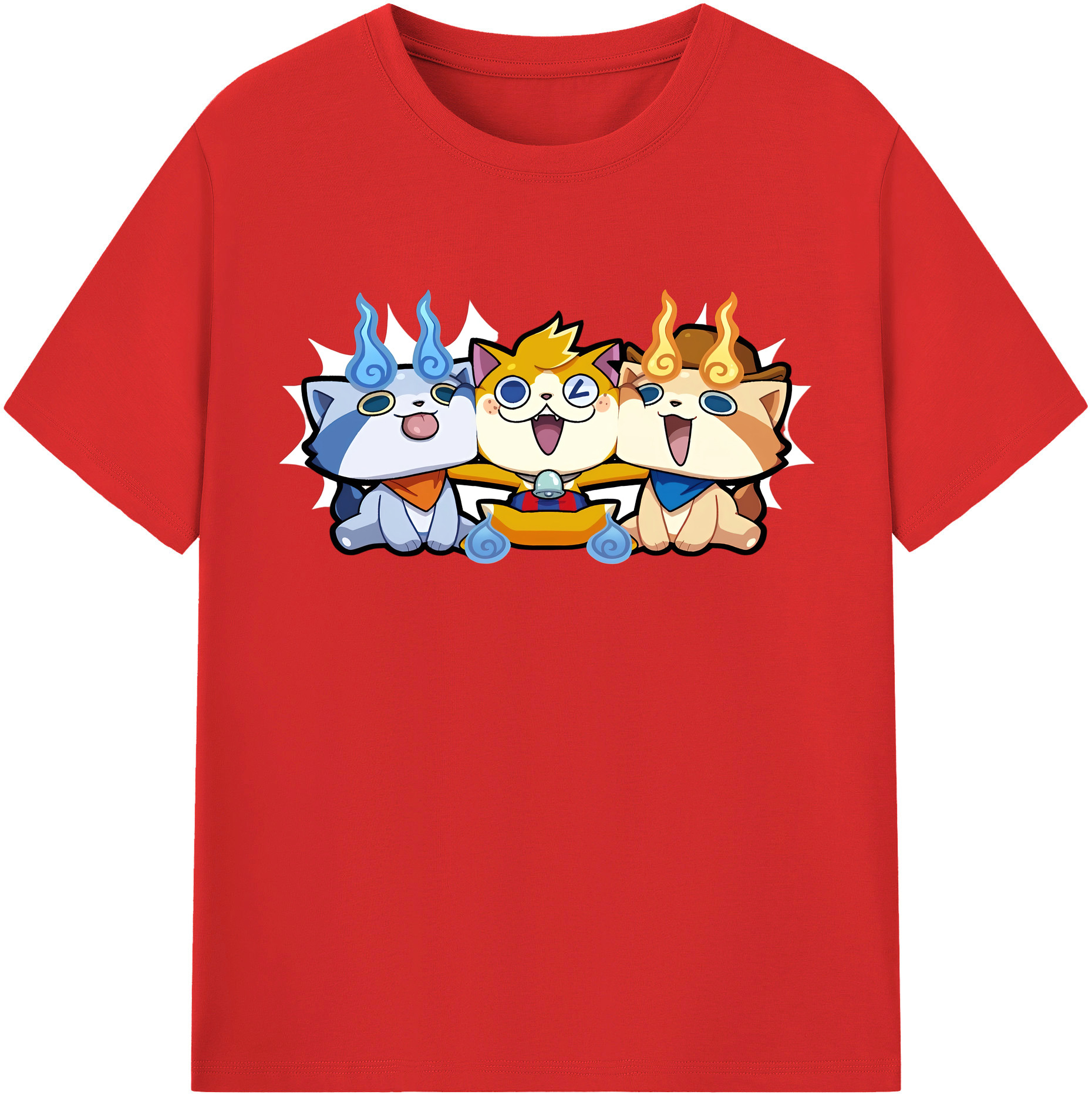 （画像用） 妖怪ウォッチ Yo-kai Watch 綿100％半袖Tシャツ（フロントプリント）