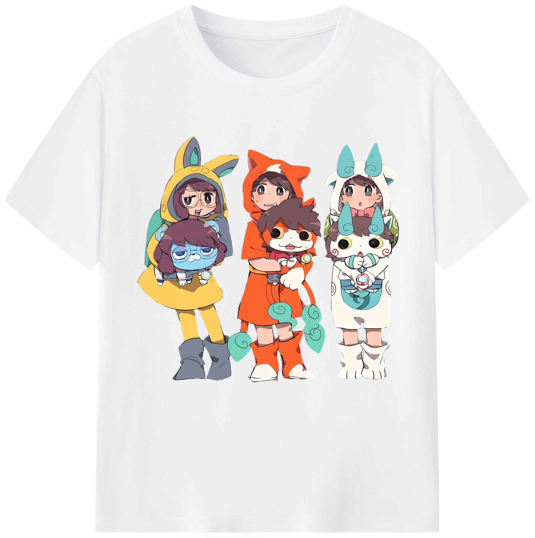 （画像用） 妖怪ウォッチ Yo-kai Watch 綿100％半袖Tシャツ（フロントプリント）