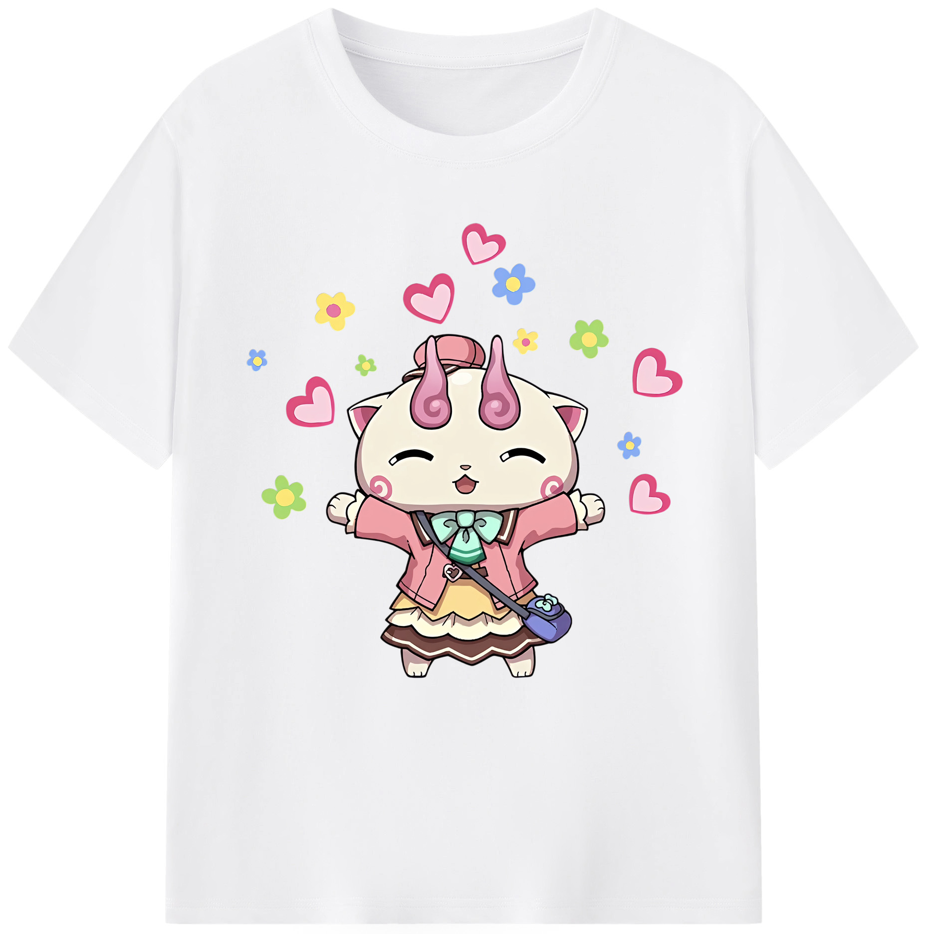 （画像用） 妖怪ウォッチ Yo-kai Watch 綿100％半袖Tシャツ（フロントプリント）
