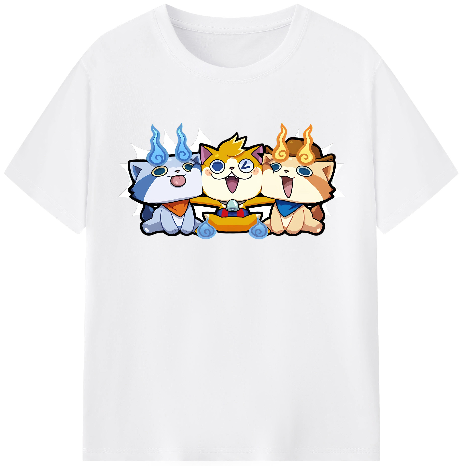（画像用） 妖怪ウォッチ Yo-kai Watch 綿100％半袖Tシャツ（フロントプリント）