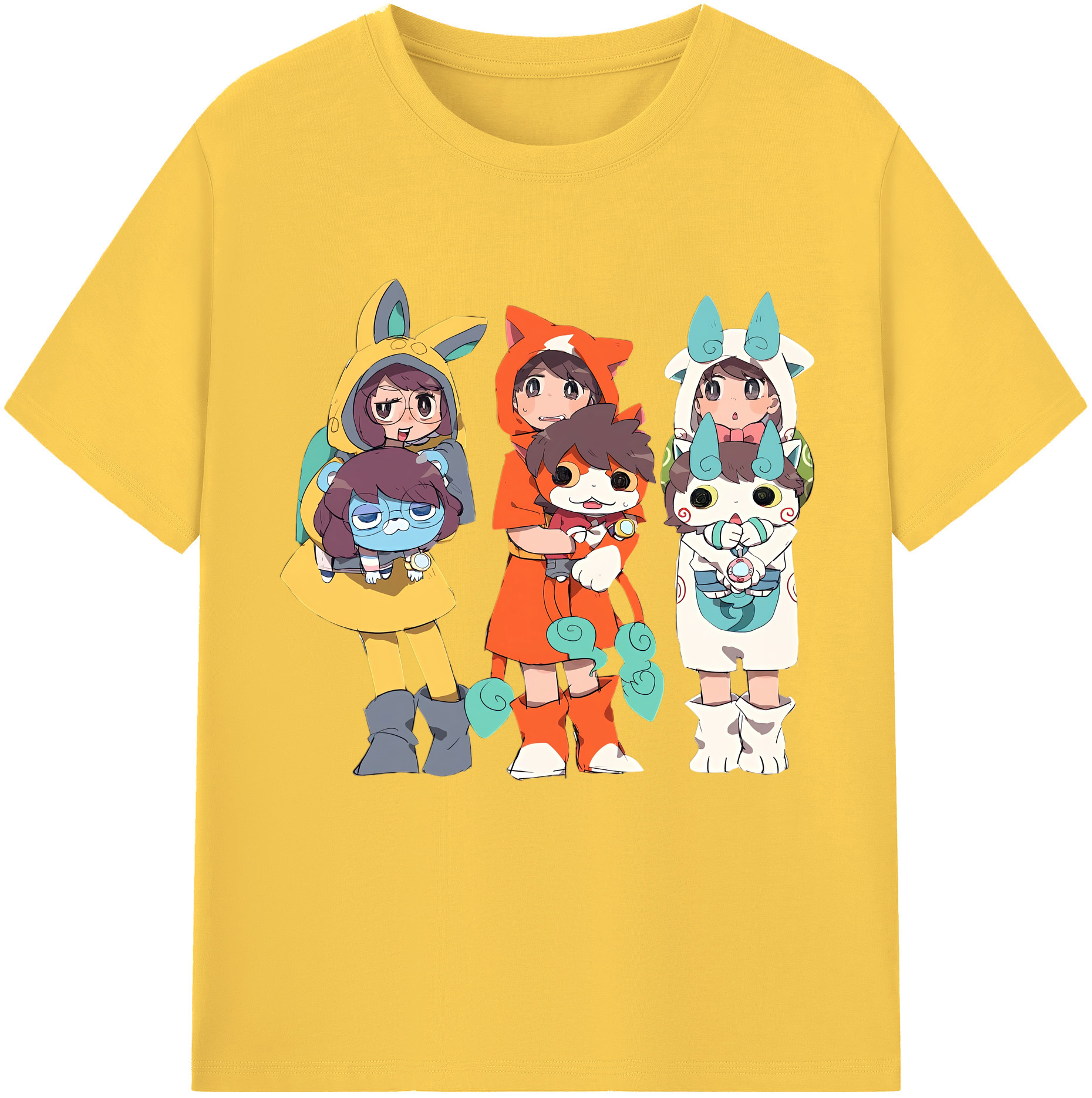 （画像用） 妖怪ウォッチ Yo-kai Watch 綿100％半袖Tシャツ（フロントプリント）
