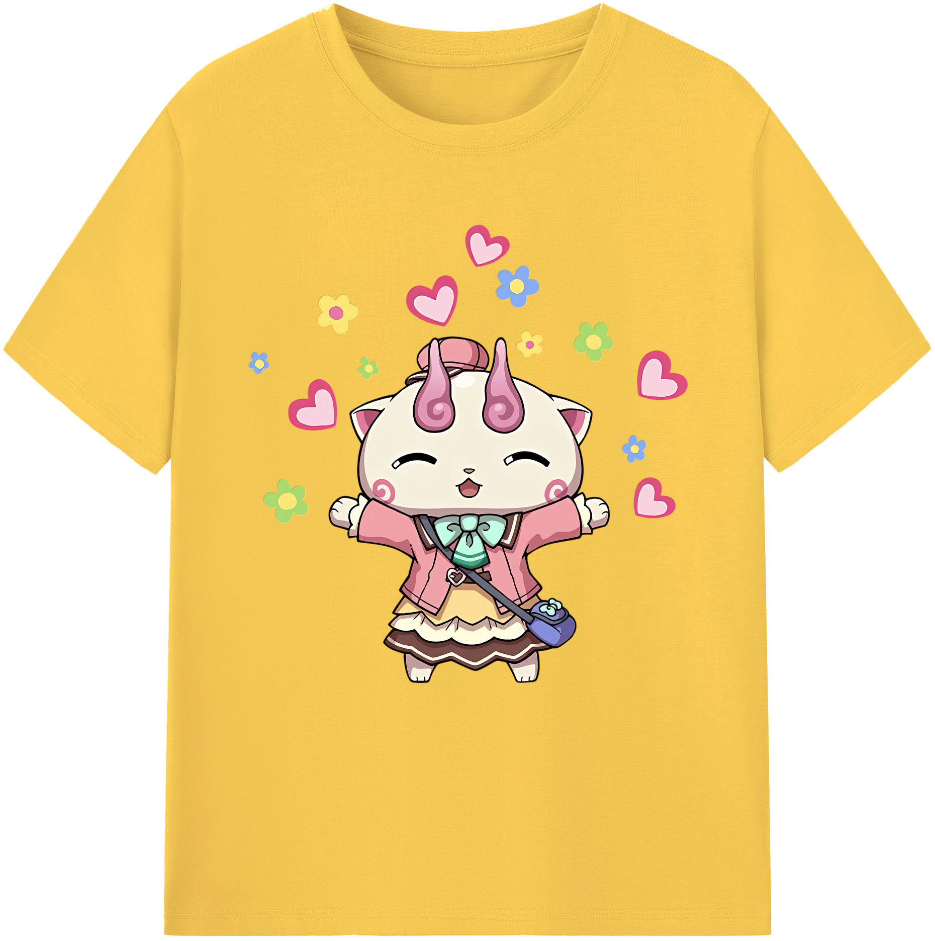 （画像用） 妖怪ウォッチ Yo-kai Watch 綿100％半袖Tシャツ（フロントプリント）