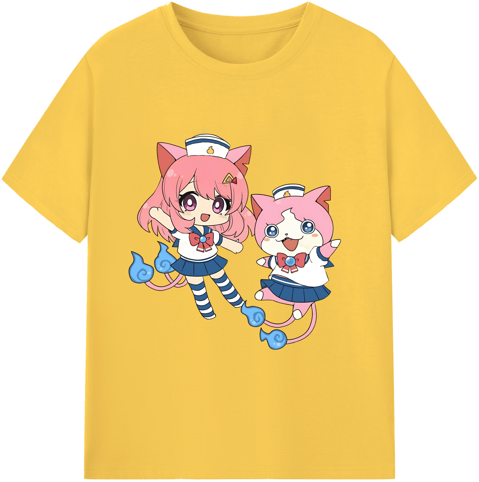 （画像用） 妖怪ウォッチ Yo-kai Watch 綿100％半袖Tシャツ（フロントプリント）