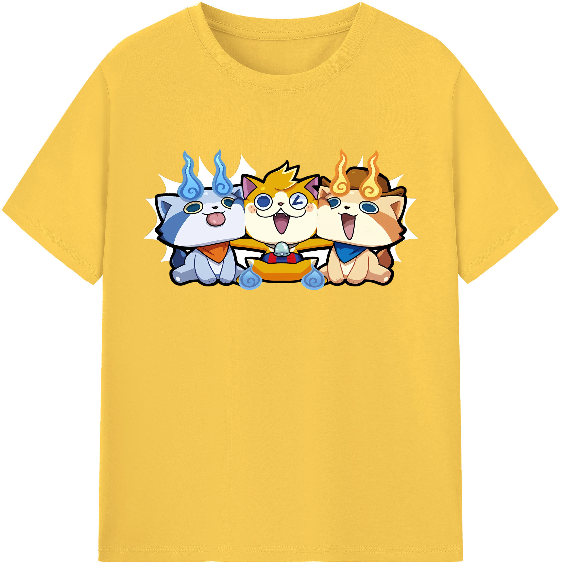 （画像用） 妖怪ウォッチ Yo-kai Watch 綿100％半袖Tシャツ（フロントプリント）