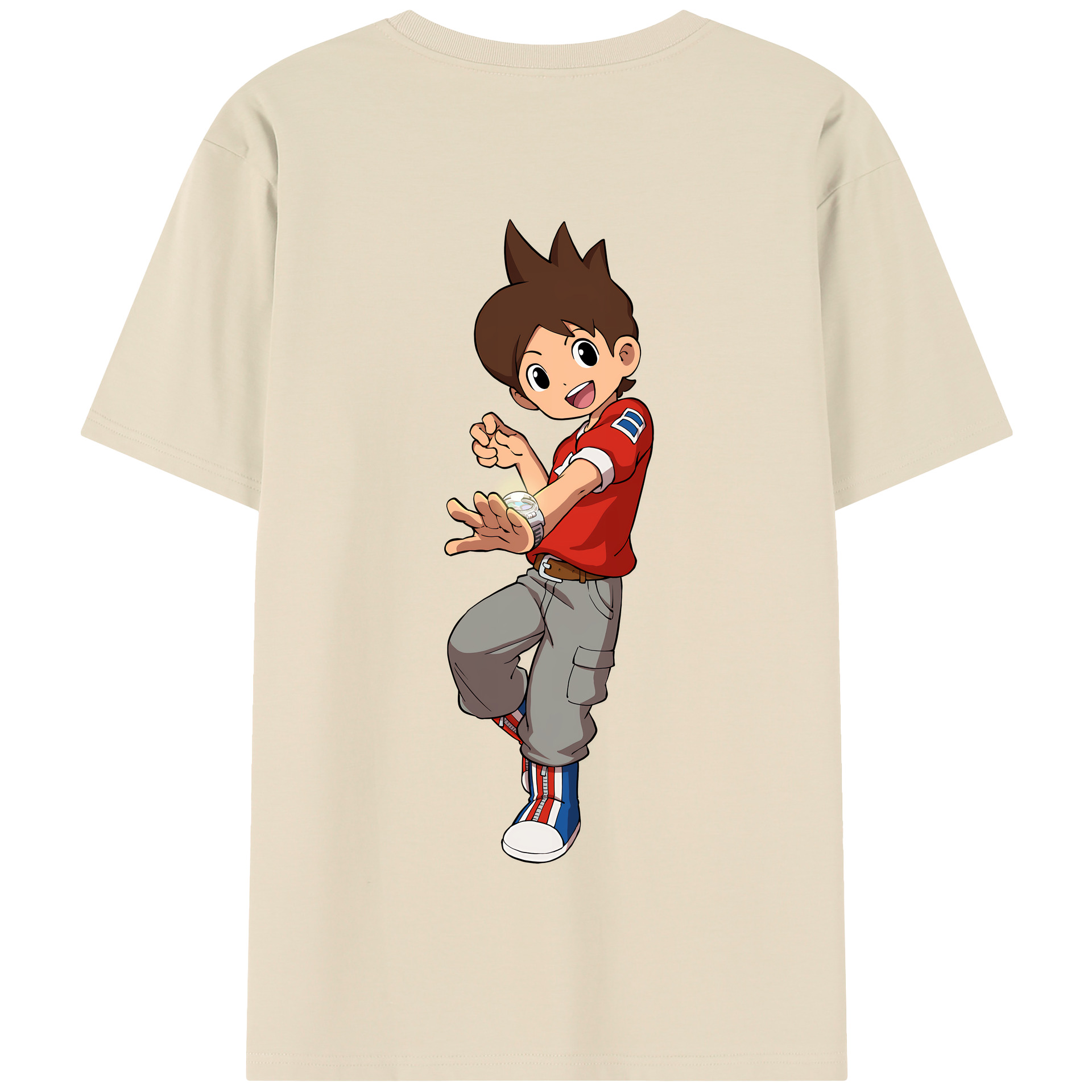 （画像用） 妖怪ウォッチ Yo-kai Watch 綿100％半袖Tシャツ（背面プリント）