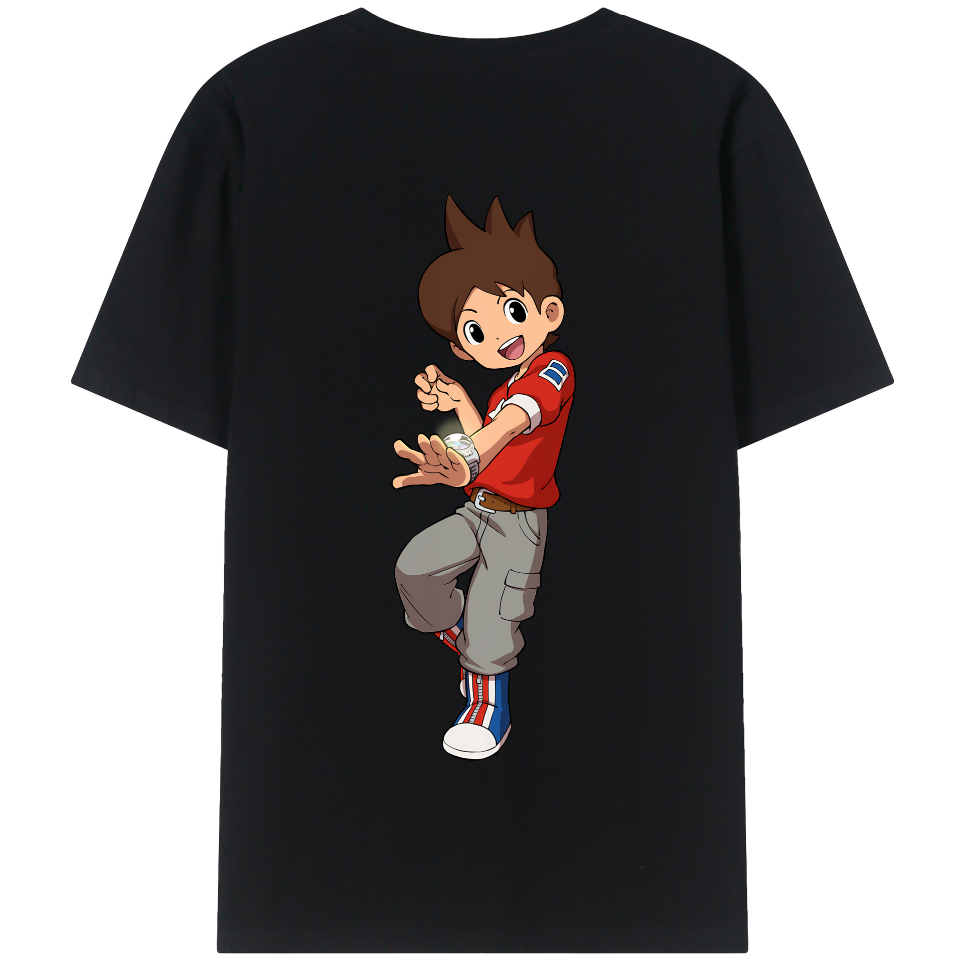 （画像用） 妖怪ウォッチ Yo-kai Watch 綿100％半袖Tシャツ（背面プリント）