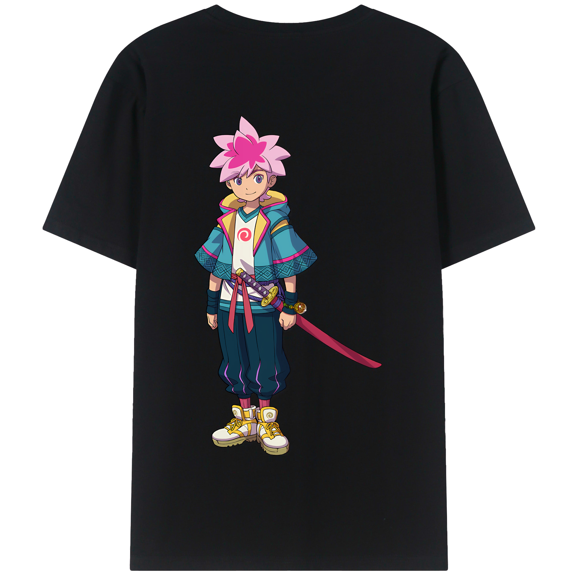 （画像用） 妖怪ウォッチ Yo-kai Watch 綿100％半袖Tシャツ（背面プリント）