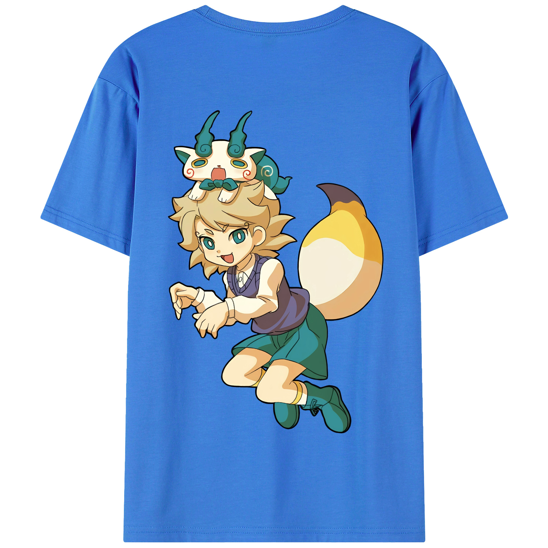 （画像用） 妖怪ウォッチ Yo-kai Watch 綿100％半袖Tシャツ（背面プリント）