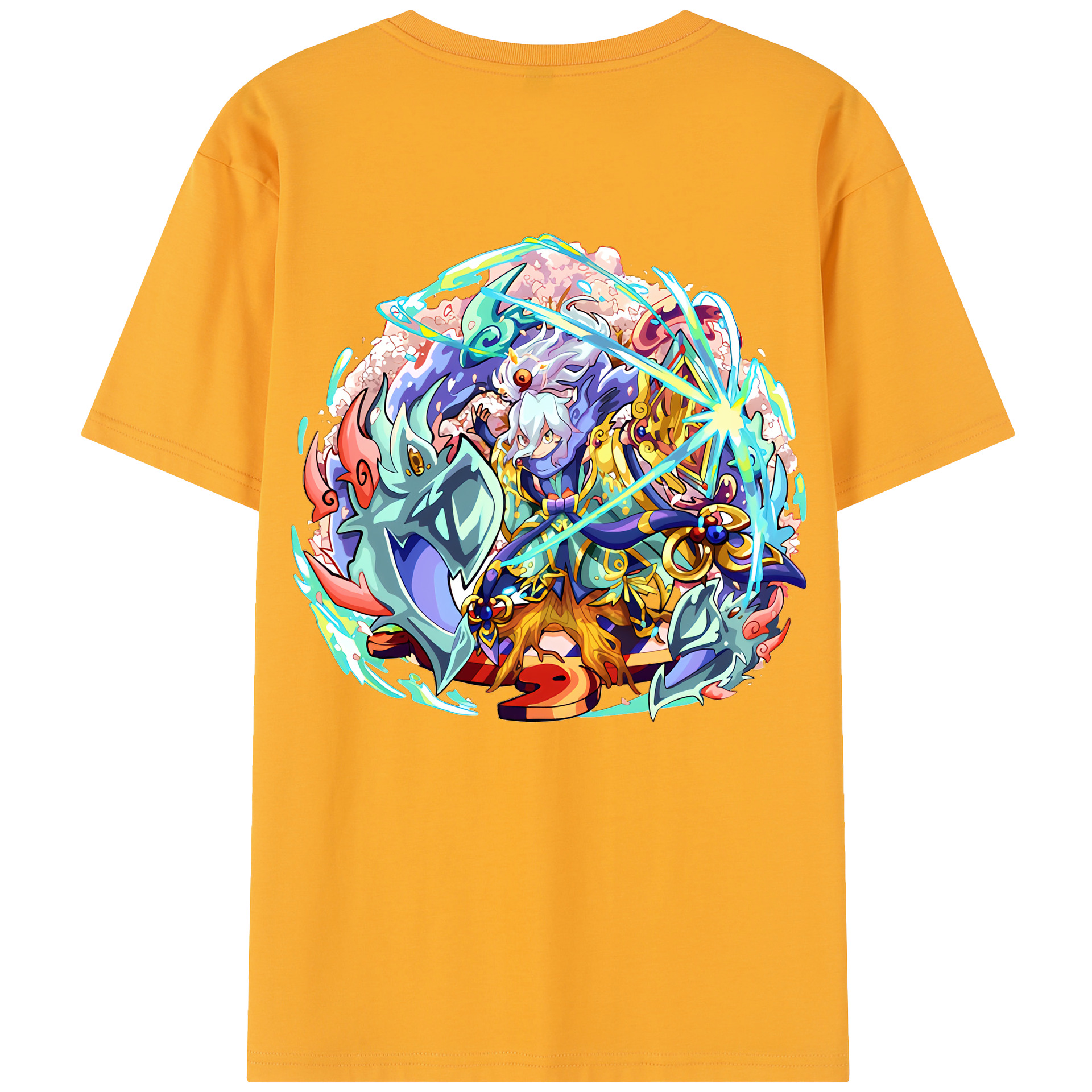 （画像用） 妖怪ウォッチ Yo-kai Watch 綿100％半袖Tシャツ（背面プリント）