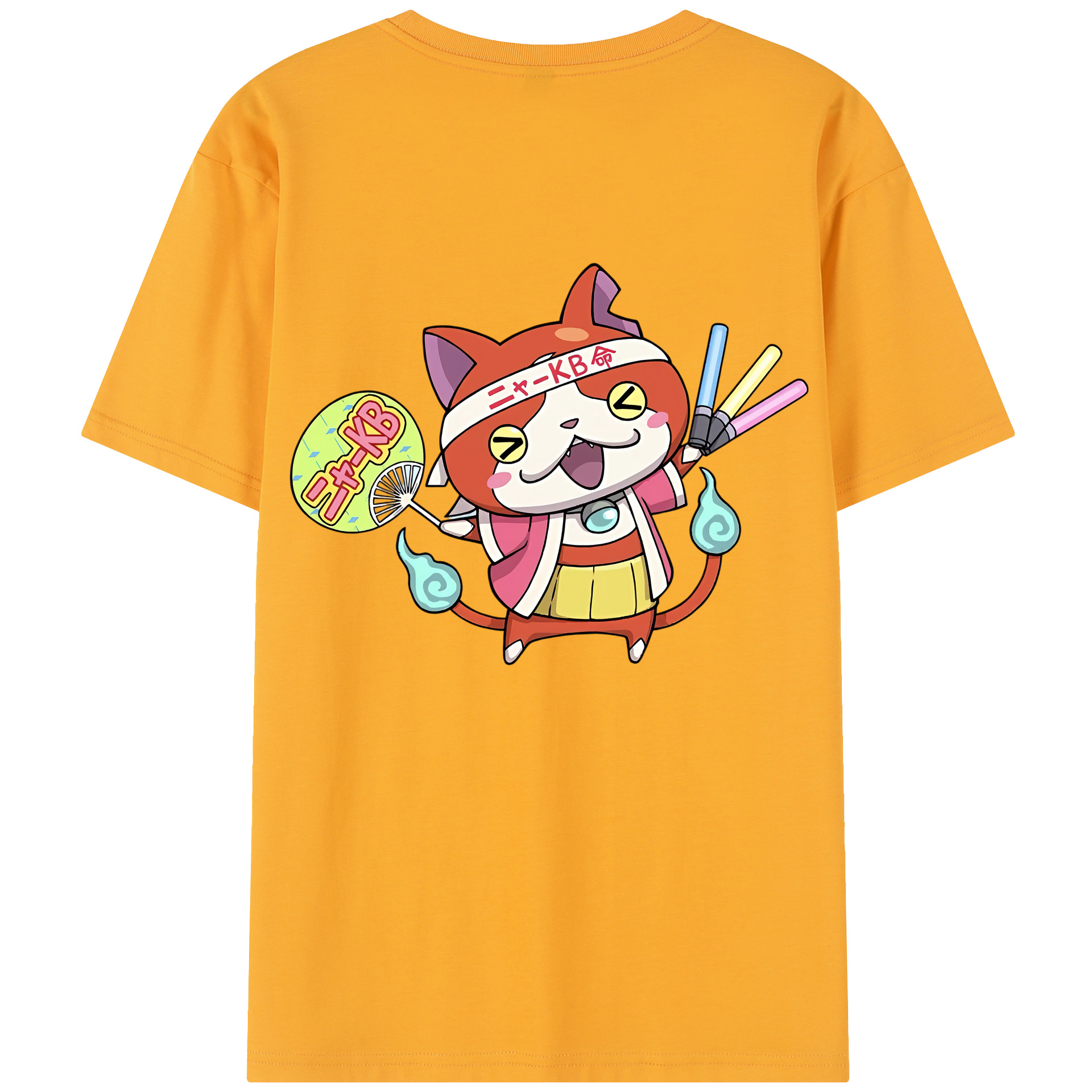 （画像用） 妖怪ウォッチ Yo-kai Watch 綿100％半袖Tシャツ（背面プリント）