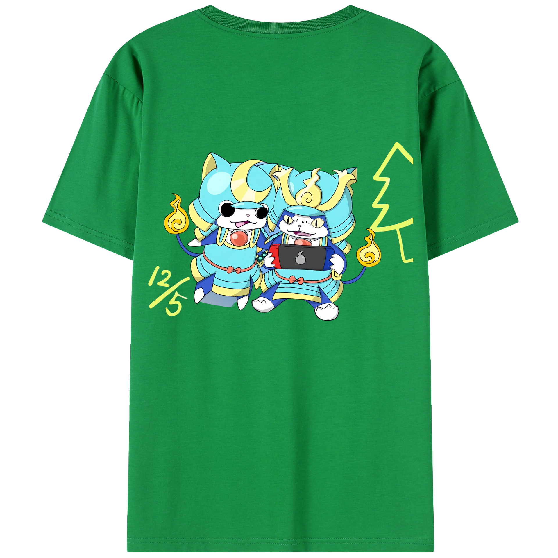 （画像用） 妖怪ウォッチ Yo-kai Watch 綿100％半袖Tシャツ（背面プリント）