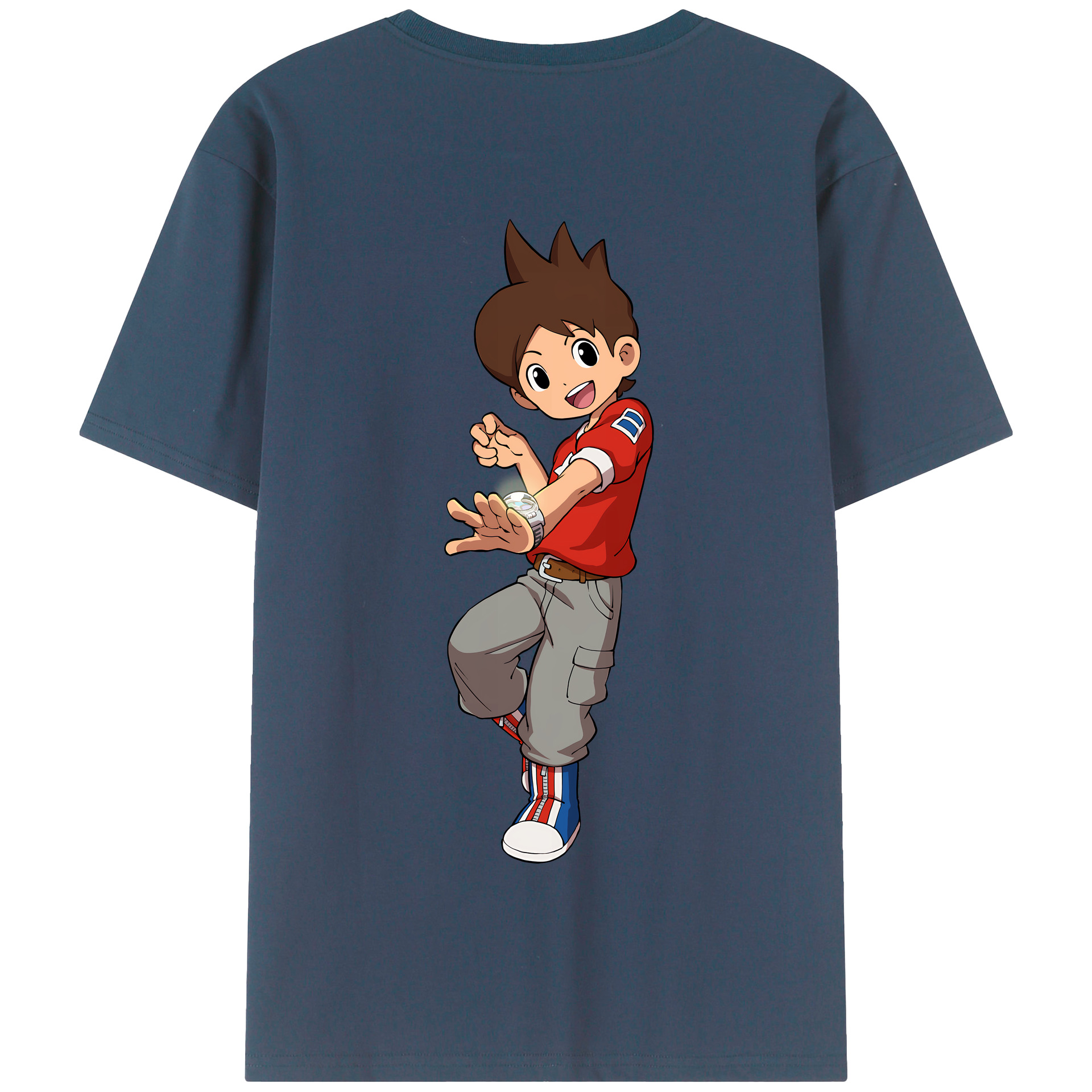 （画像用） 妖怪ウォッチ Yo-kai Watch 綿100％半袖Tシャツ（背面プリント）