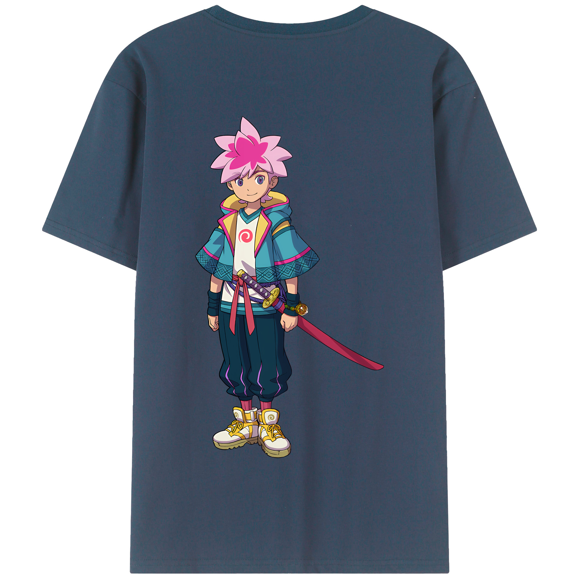 （画像用） 妖怪ウォッチ Yo-kai Watch 綿100％半袖Tシャツ（背面プリント）