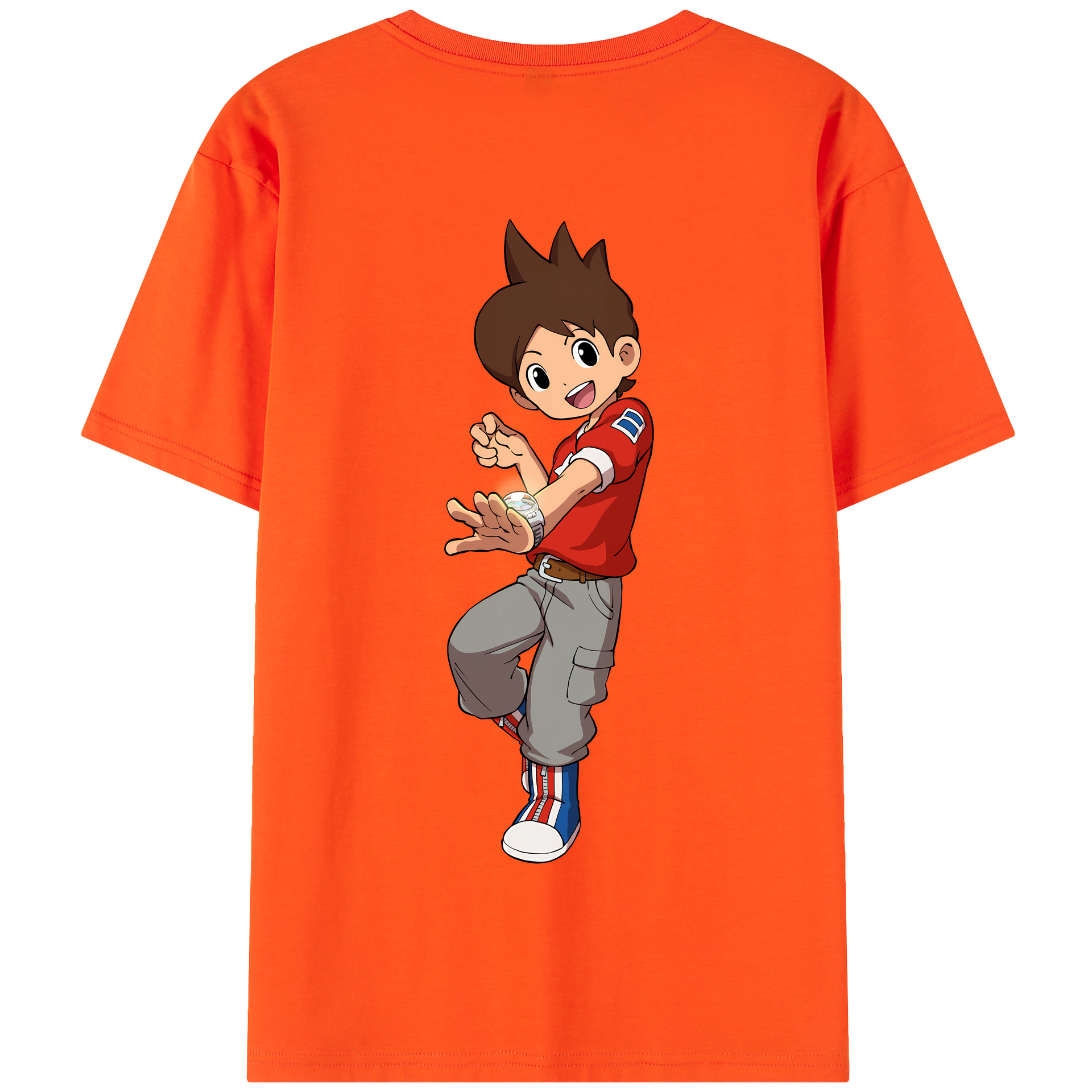 （画像用） 妖怪ウォッチ Yo-kai Watch 綿100％半袖Tシャツ（背面プリント）