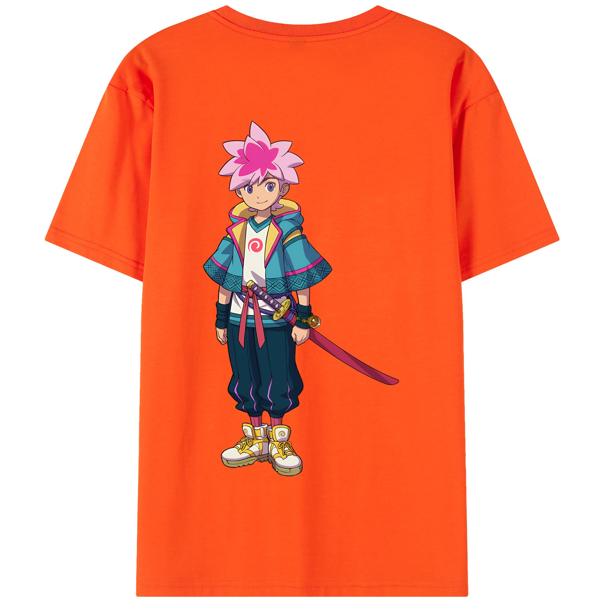 （画像用） 妖怪ウォッチ Yo-kai Watch 綿100％半袖Tシャツ（背面プリント）