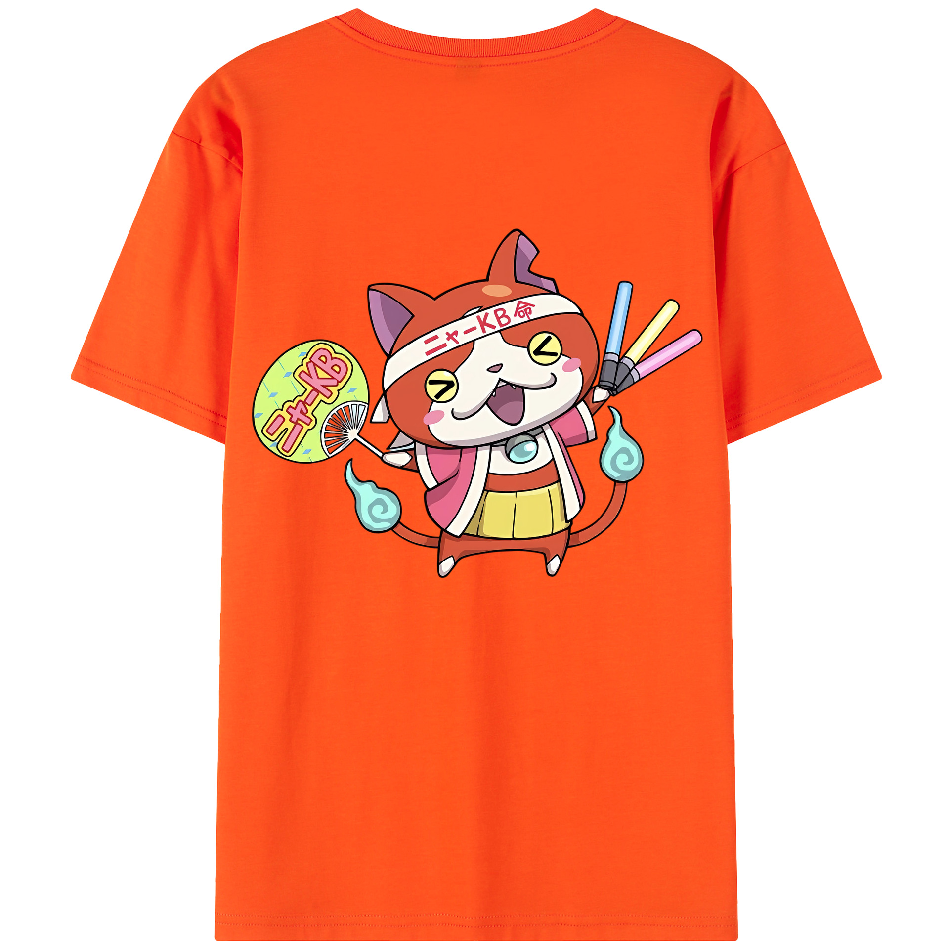 （画像用） 妖怪ウォッチ Yo-kai Watch 綿100％半袖Tシャツ（背面プリント）