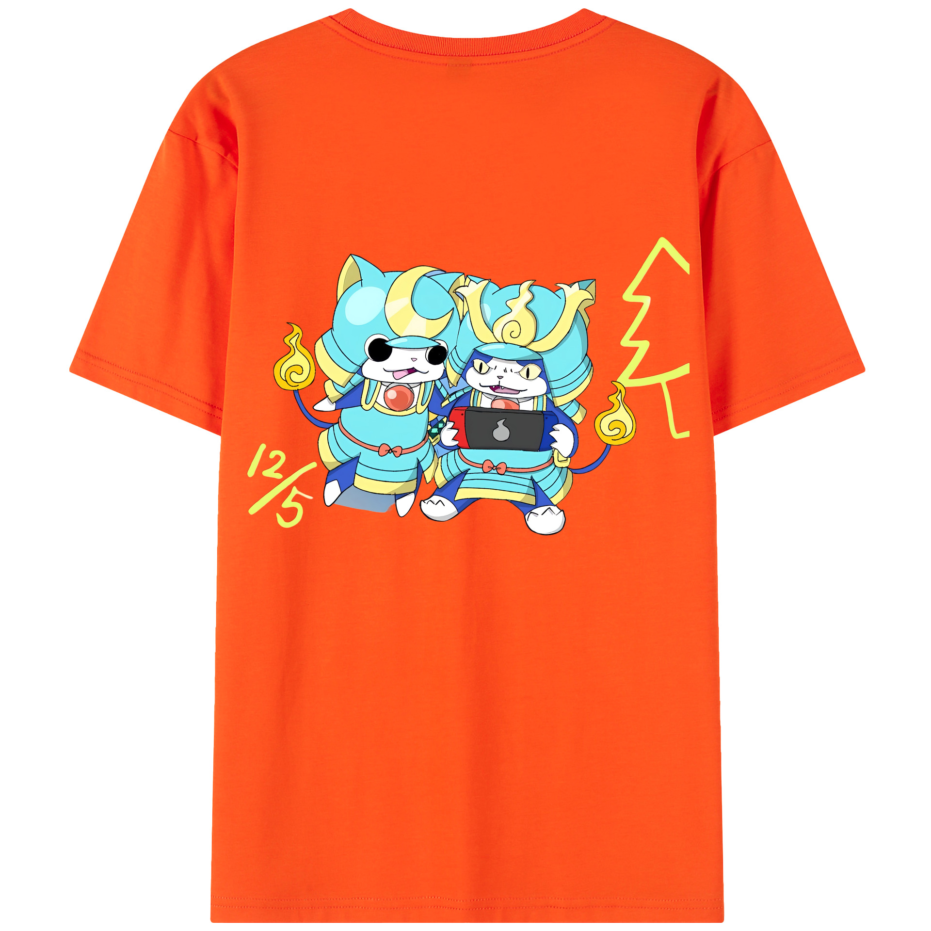 （画像用） 妖怪ウォッチ Yo-kai Watch 綿100％半袖Tシャツ（背面プリント）