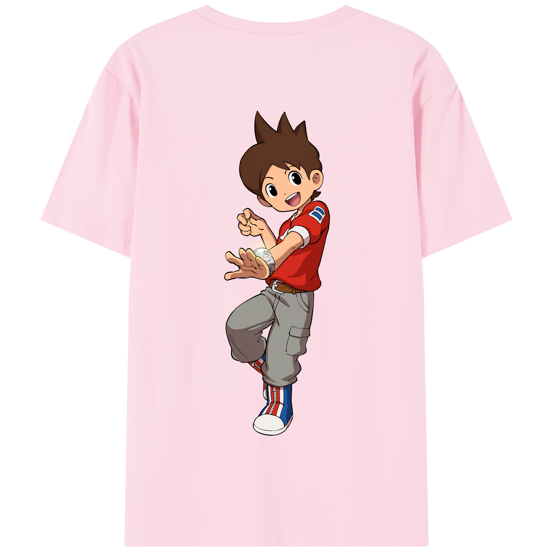 （画像用） 妖怪ウォッチ Yo-kai Watch 綿100％半袖Tシャツ（背面プリント）