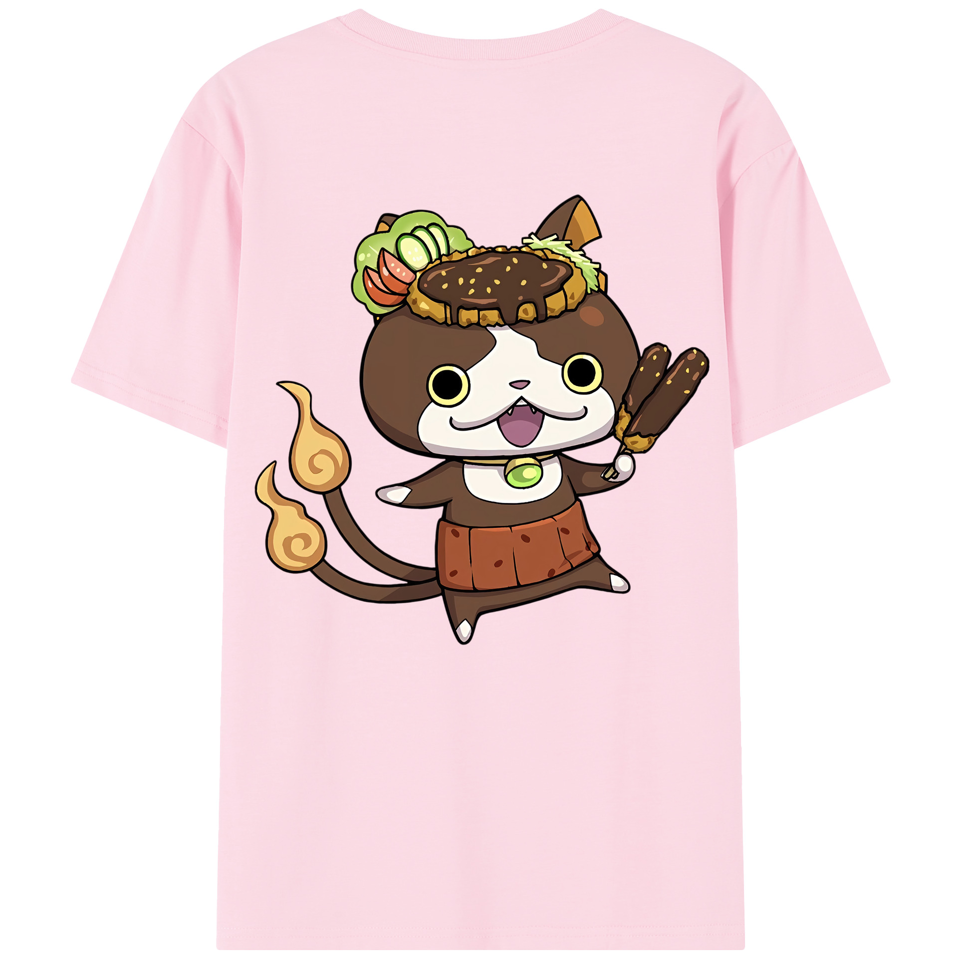 （画像用） 妖怪ウォッチ Yo-kai Watch 綿100％半袖Tシャツ（背面プリント）