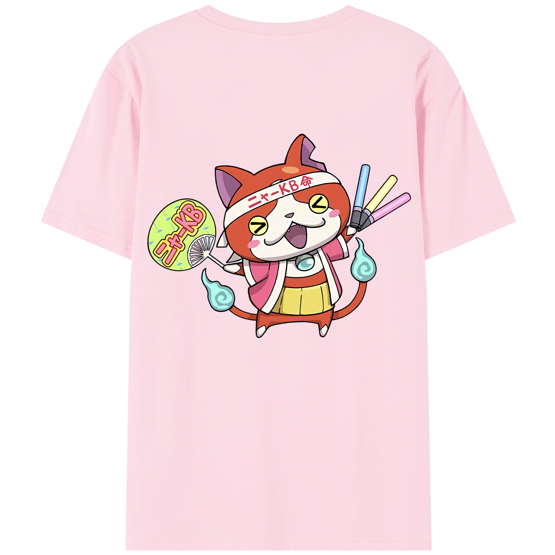 （画像用） 妖怪ウォッチ Yo-kai Watch 綿100％半袖Tシャツ（背面プリント）