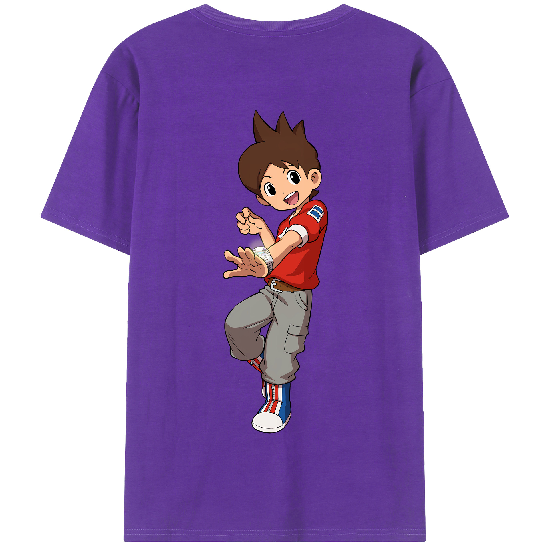 （画像用） 妖怪ウォッチ Yo-kai Watch 綿100％半袖Tシャツ（背面プリント）