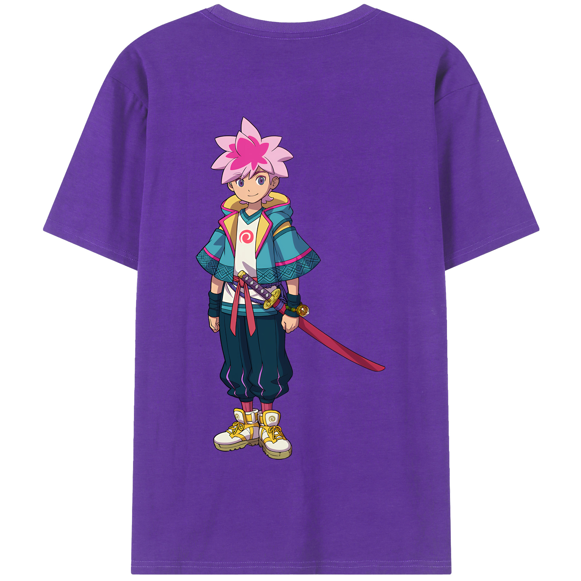 （画像用） 妖怪ウォッチ Yo-kai Watch 綿100％半袖Tシャツ（背面プリント）
