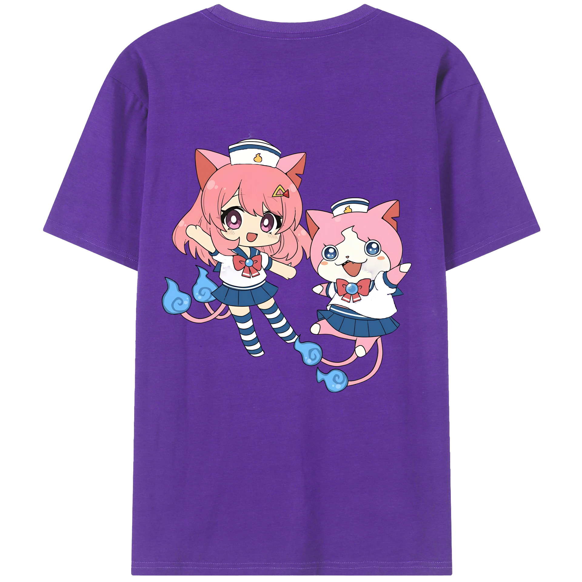 （画像用） 妖怪ウォッチ Yo-kai Watch 綿100％半袖Tシャツ（背面プリント）