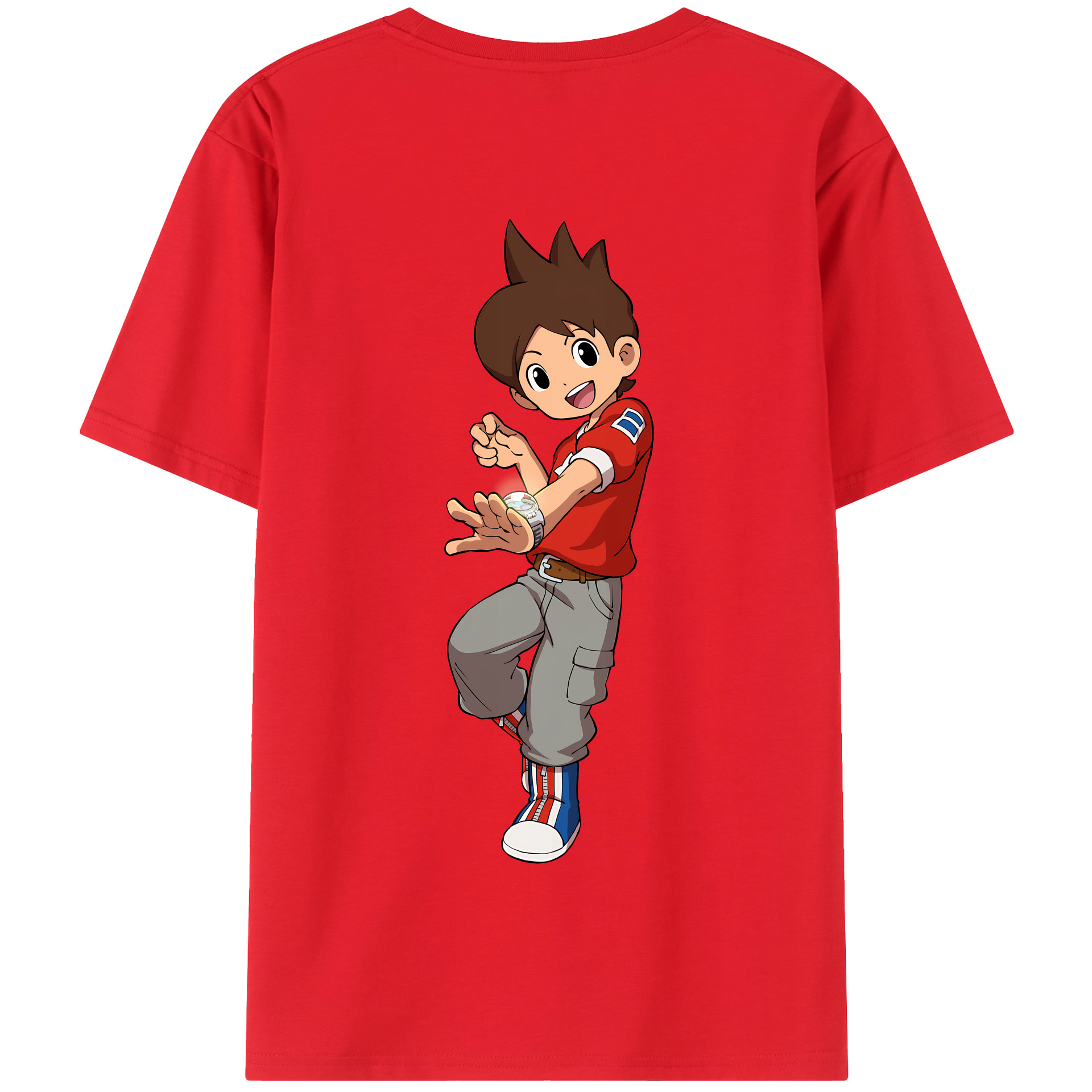 （画像用） 妖怪ウォッチ Yo-kai Watch 綿100％半袖Tシャツ（背面プリント）