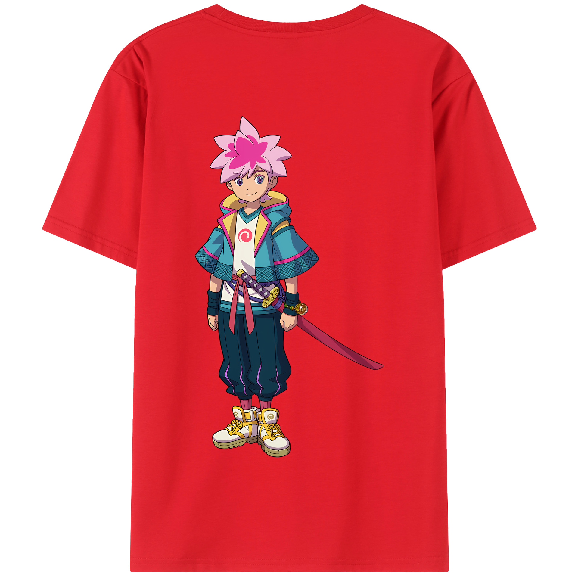 （画像用） 妖怪ウォッチ Yo-kai Watch 綿100％半袖Tシャツ（背面プリント）
