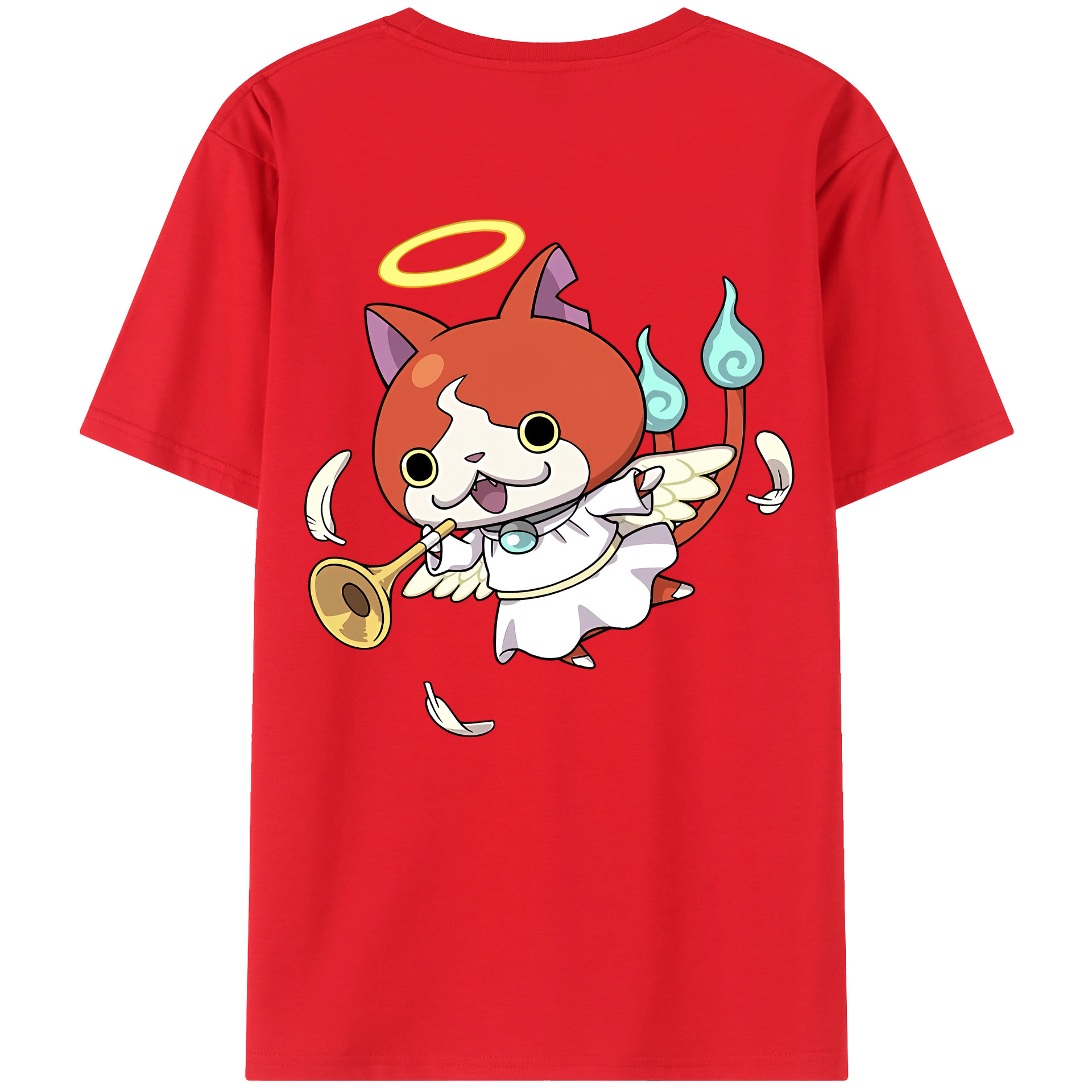 （画像用） 妖怪ウォッチ Yo-kai Watch 綿100％半袖Tシャツ（背面プリント）