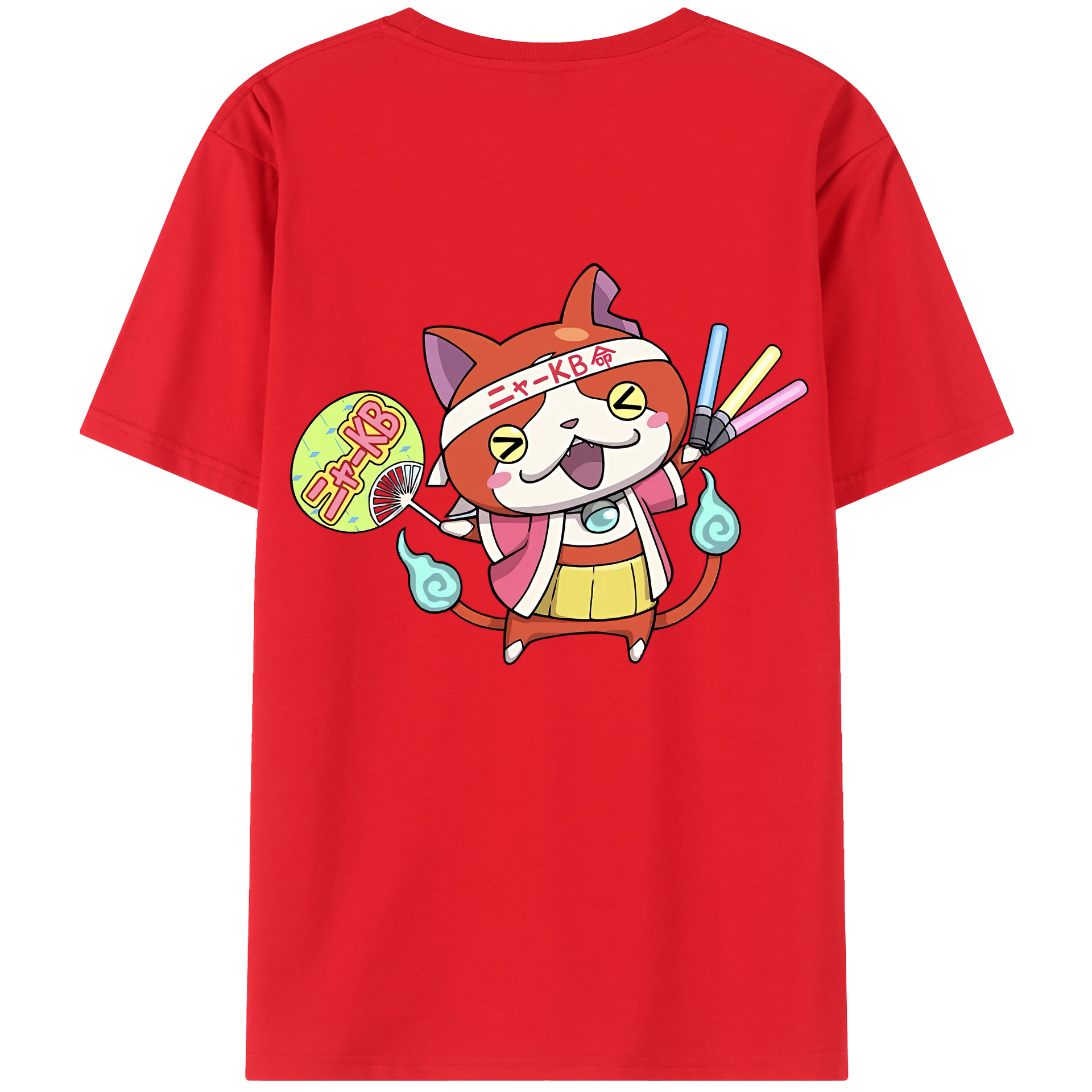 （画像用） 妖怪ウォッチ Yo-kai Watch 綿100％半袖Tシャツ（背面プリント）