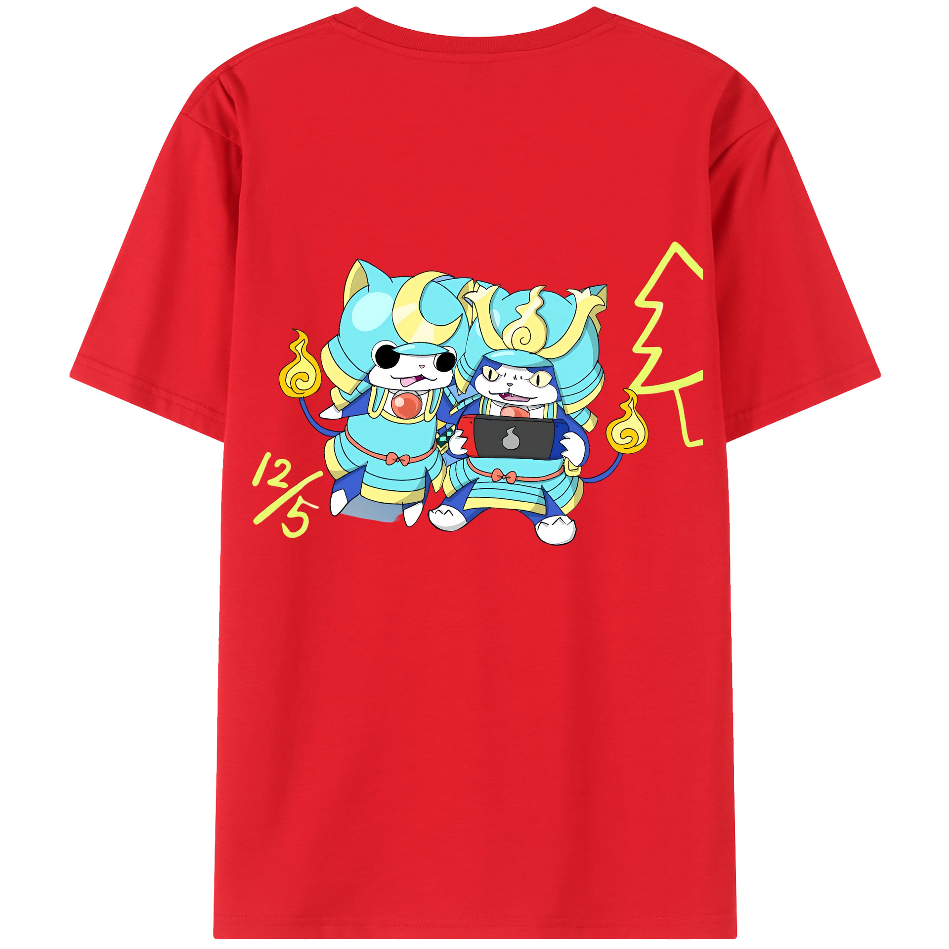 （画像用） 妖怪ウォッチ Yo-kai Watch 綿100％半袖Tシャツ（背面プリント）