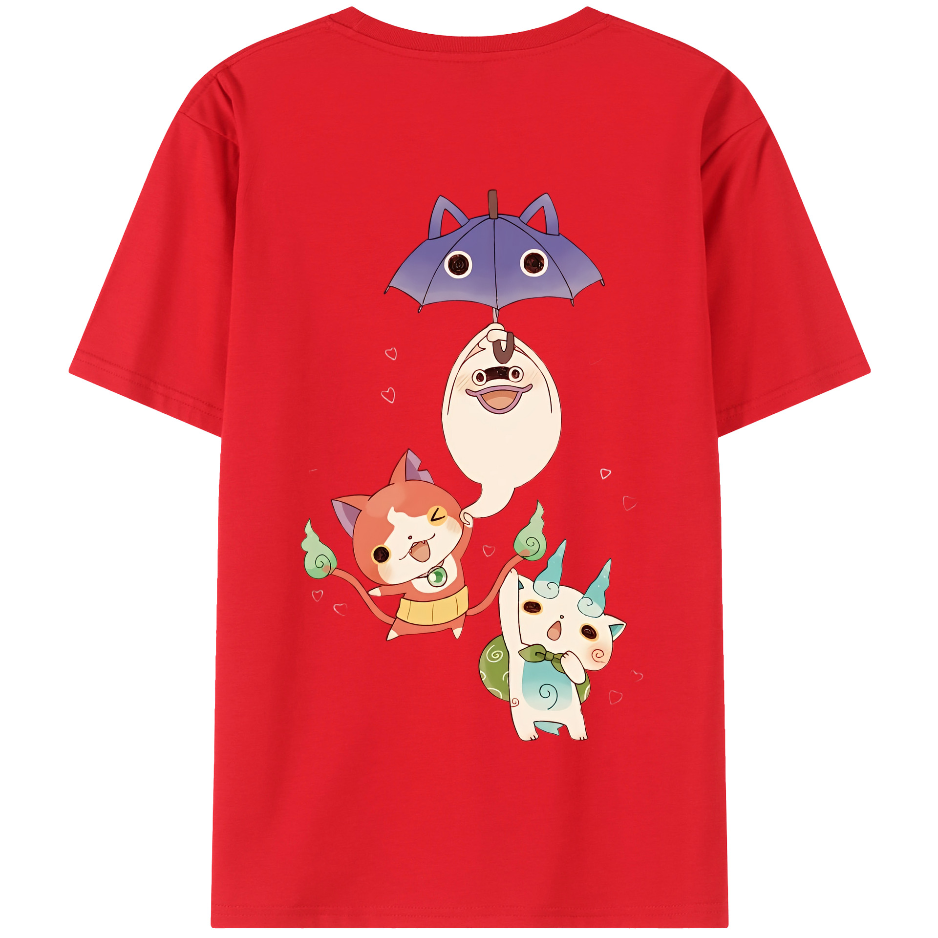 （画像用） 妖怪ウォッチ Yo-kai Watch 綿100％半袖Tシャツ（背面プリント）