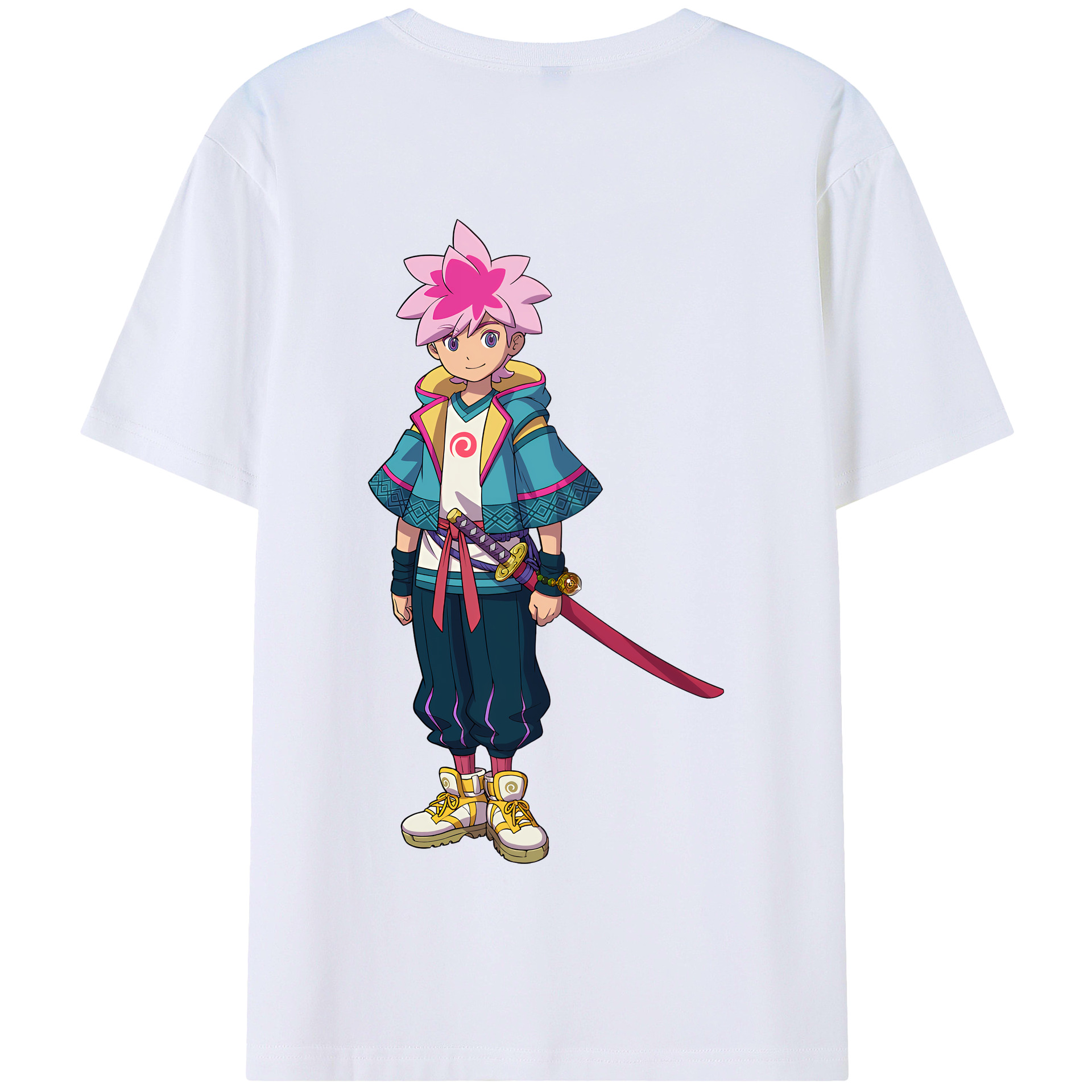 （画像用） 妖怪ウォッチ Yo-kai Watch 綿100％半袖Tシャツ（背面プリント）