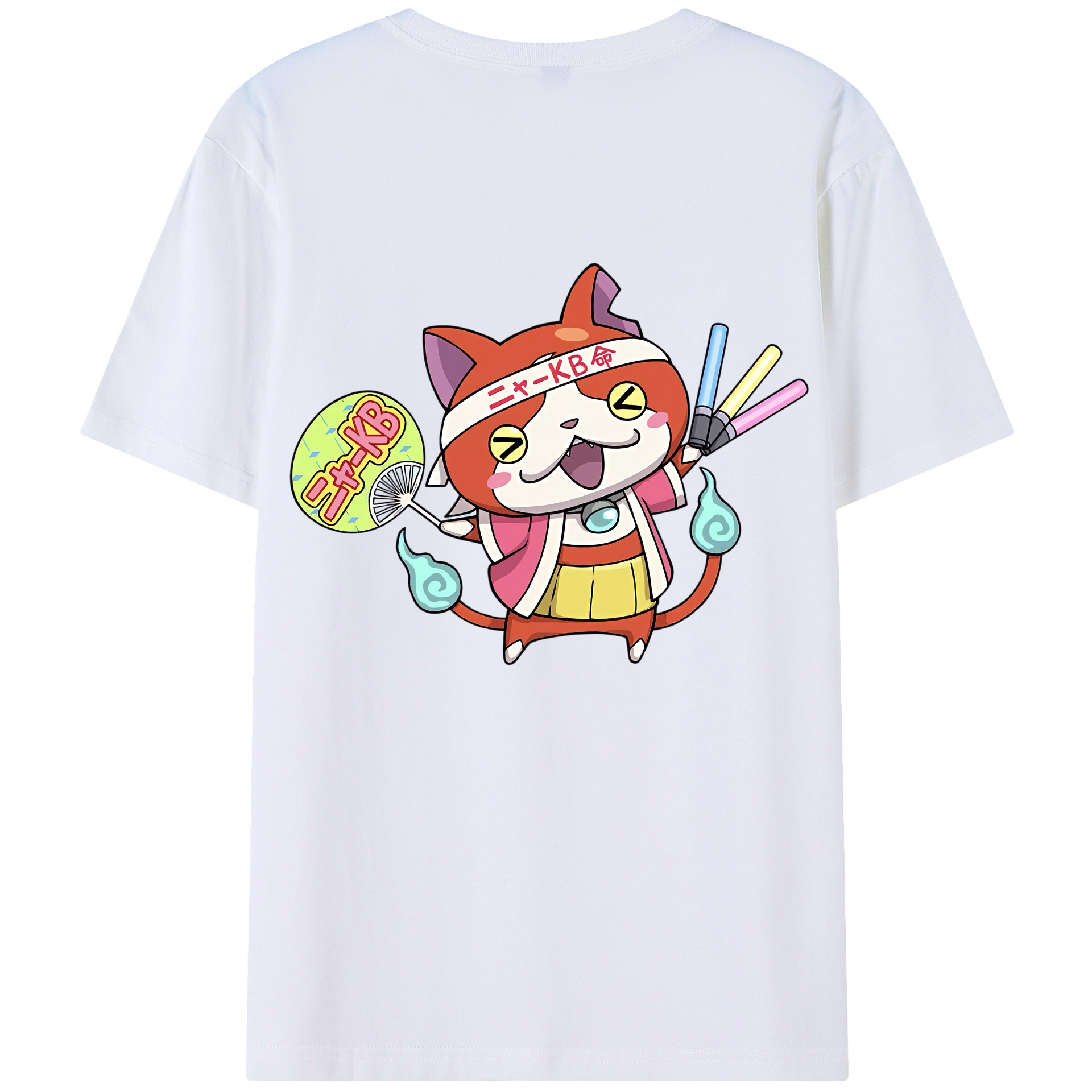 （画像用） 妖怪ウォッチ Yo-kai Watch 綿100％半袖Tシャツ（背面プリント）