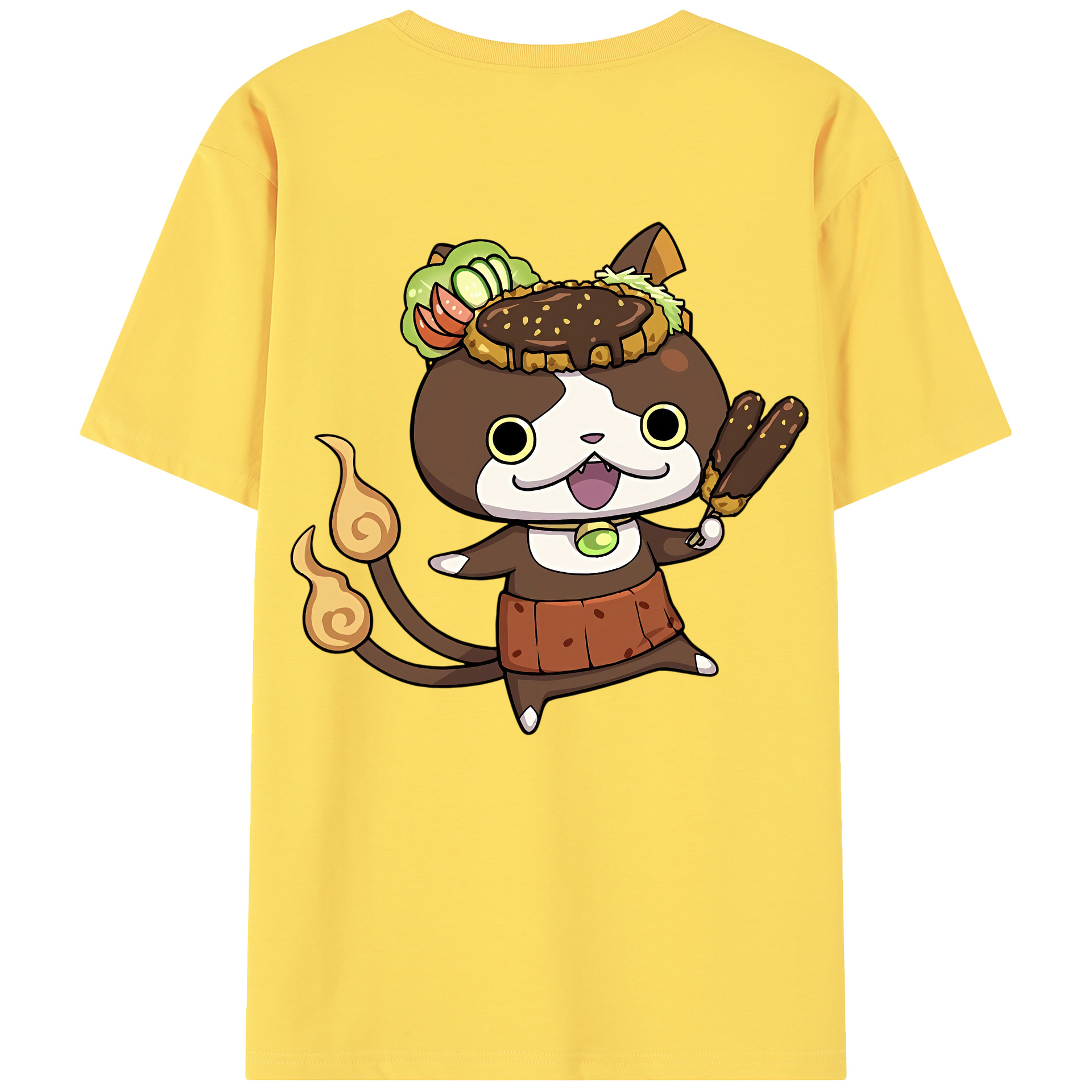 （画像用） 妖怪ウォッチ Yo-kai Watch 綿100％半袖Tシャツ（背面プリント）
