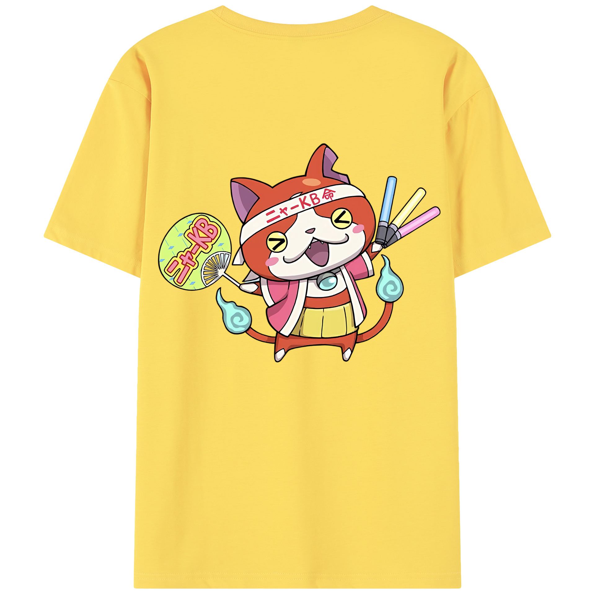 （画像用） 妖怪ウォッチ Yo-kai Watch 綿100％半袖Tシャツ（背面プリント）