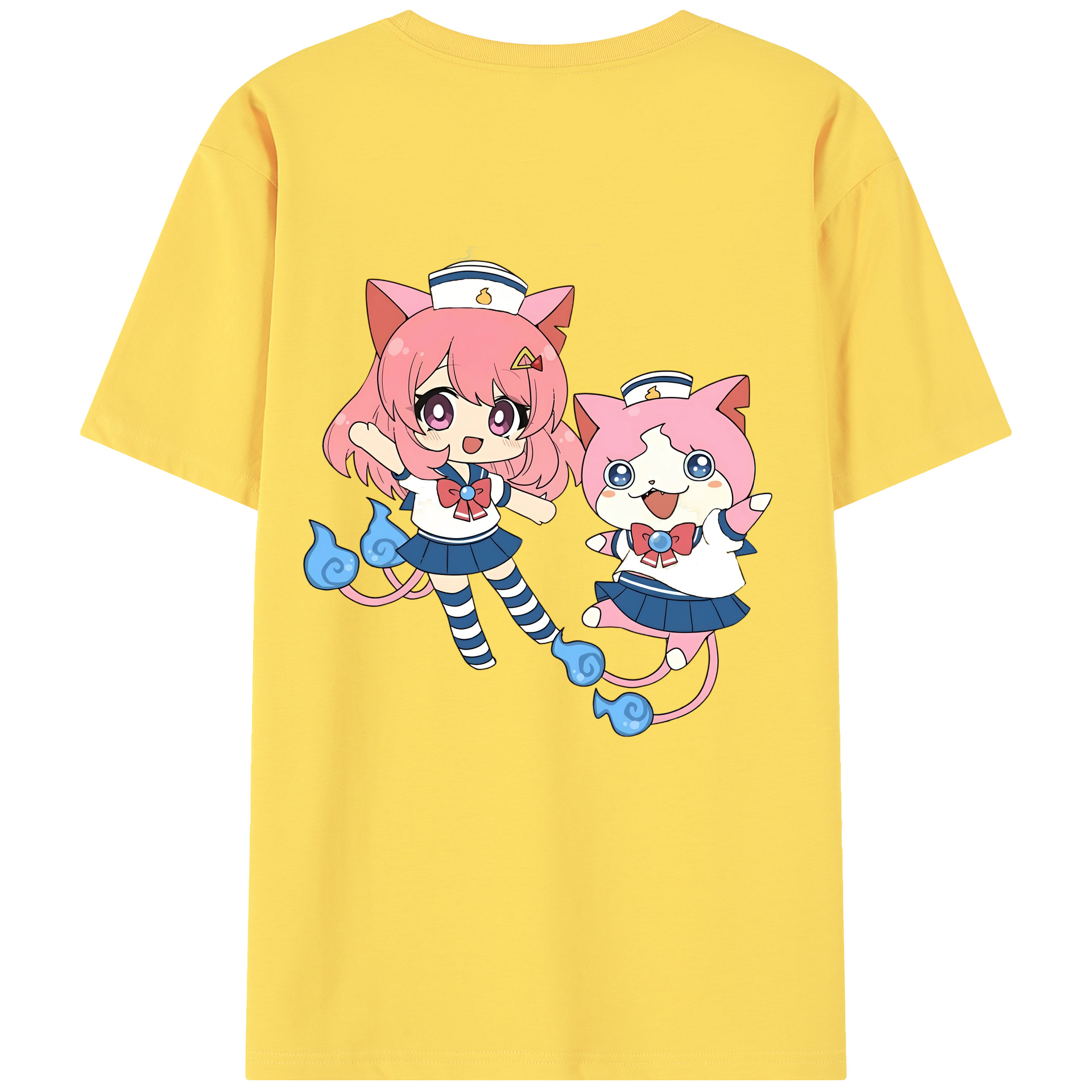 （画像用） 妖怪ウォッチ Yo-kai Watch 綿100％半袖Tシャツ（背面プリント）