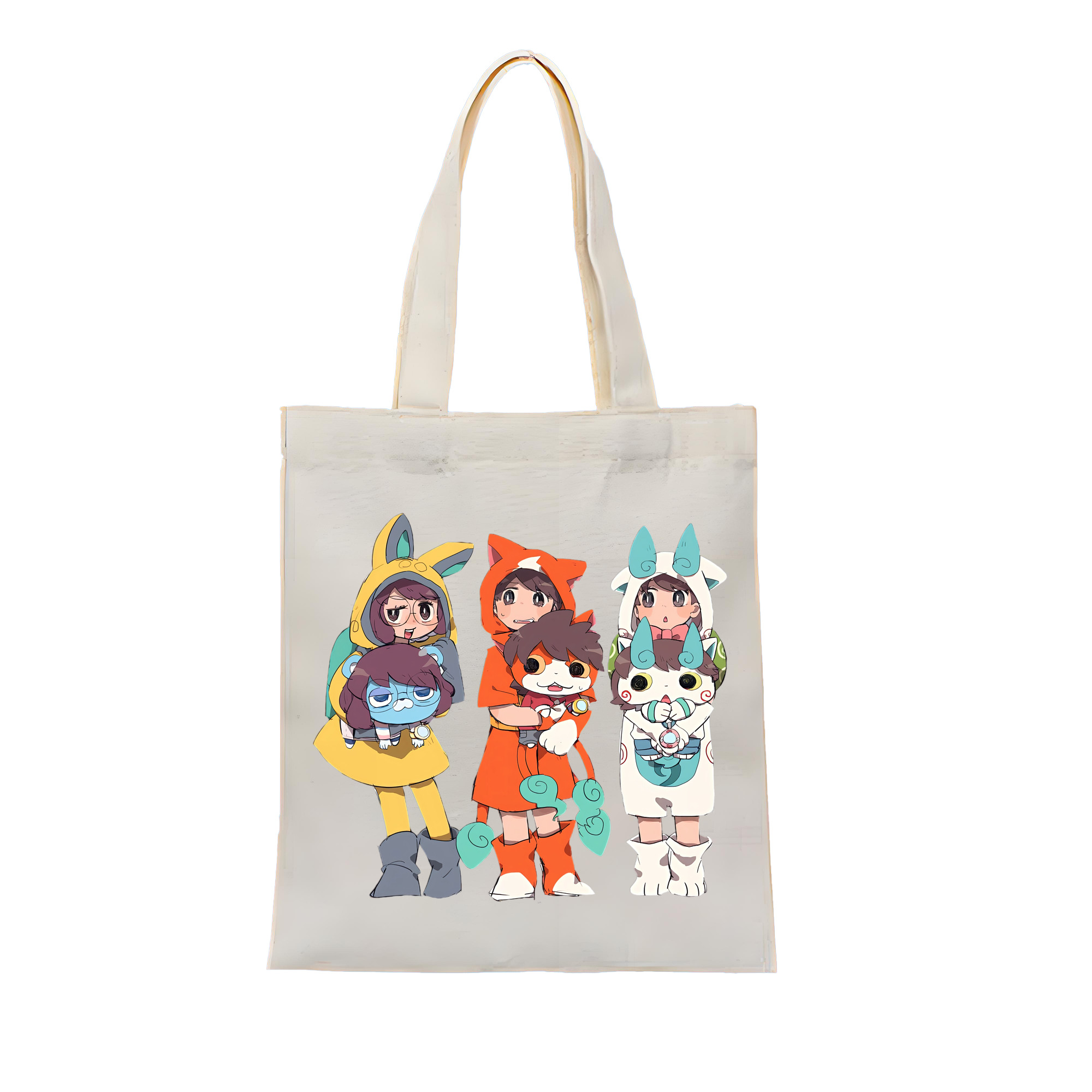 （画像用） 妖怪ウォッチ Yo-kai Watch 縦型キャンバス生地手提げバッグ　トートバッグ