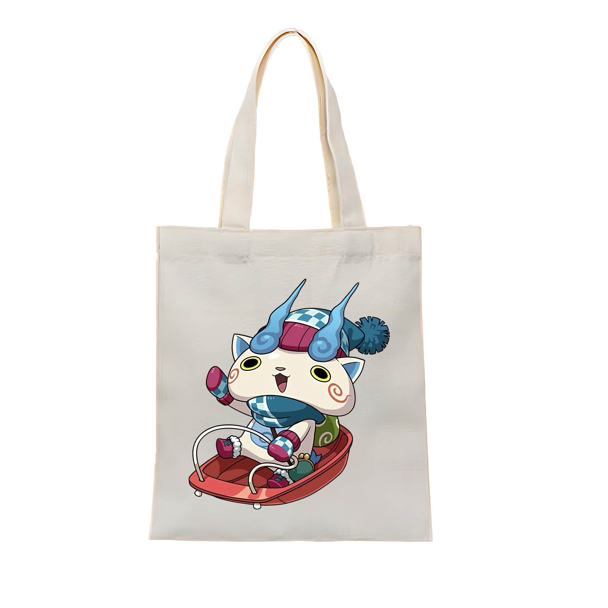 （画像用） 妖怪ウォッチ Yo-kai Watch 縦型キャンバス生地手提げバッグ　トートバッグ