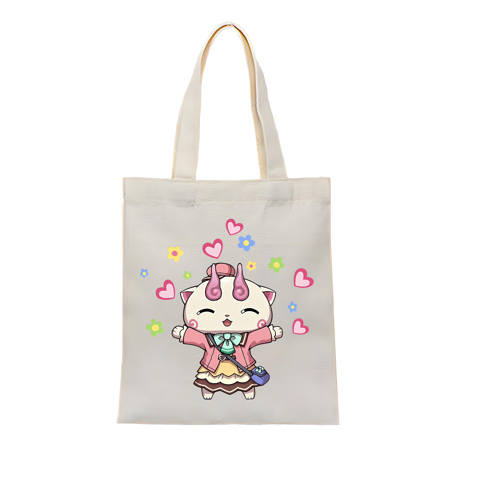 （画像用） 妖怪ウォッチ Yo-kai Watch 縦型キャンバス生地手提げバッグ　トートバッグ