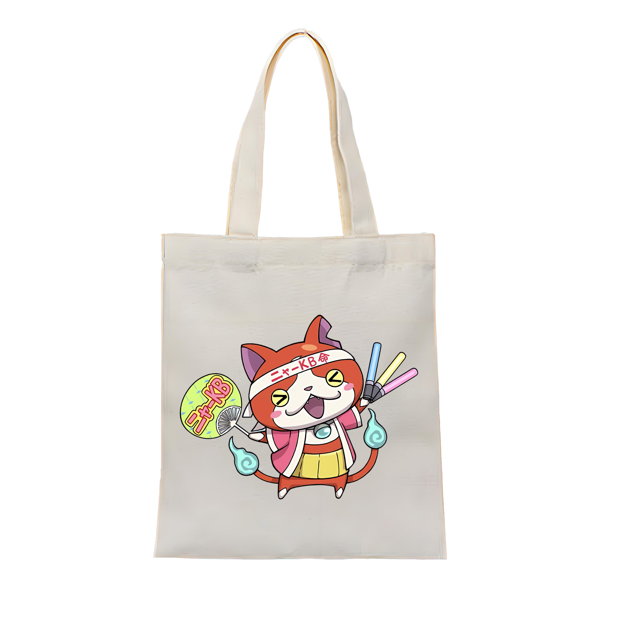 （画像用） 妖怪ウォッチ Yo-kai Watch 縦型キャンバス生地手提げバッグ　トートバッグ
